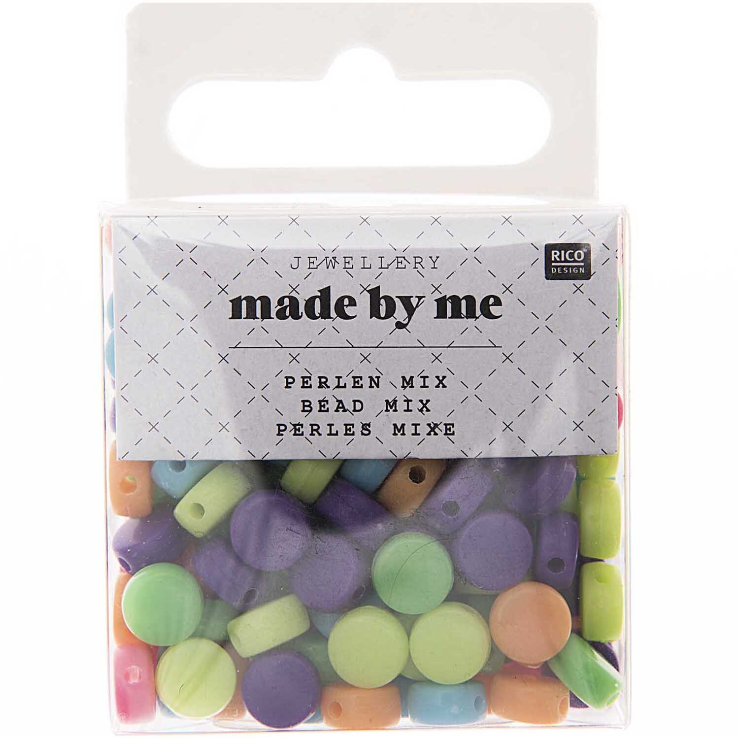 Perlen-Mix rund multicolor ca. 165 Stück