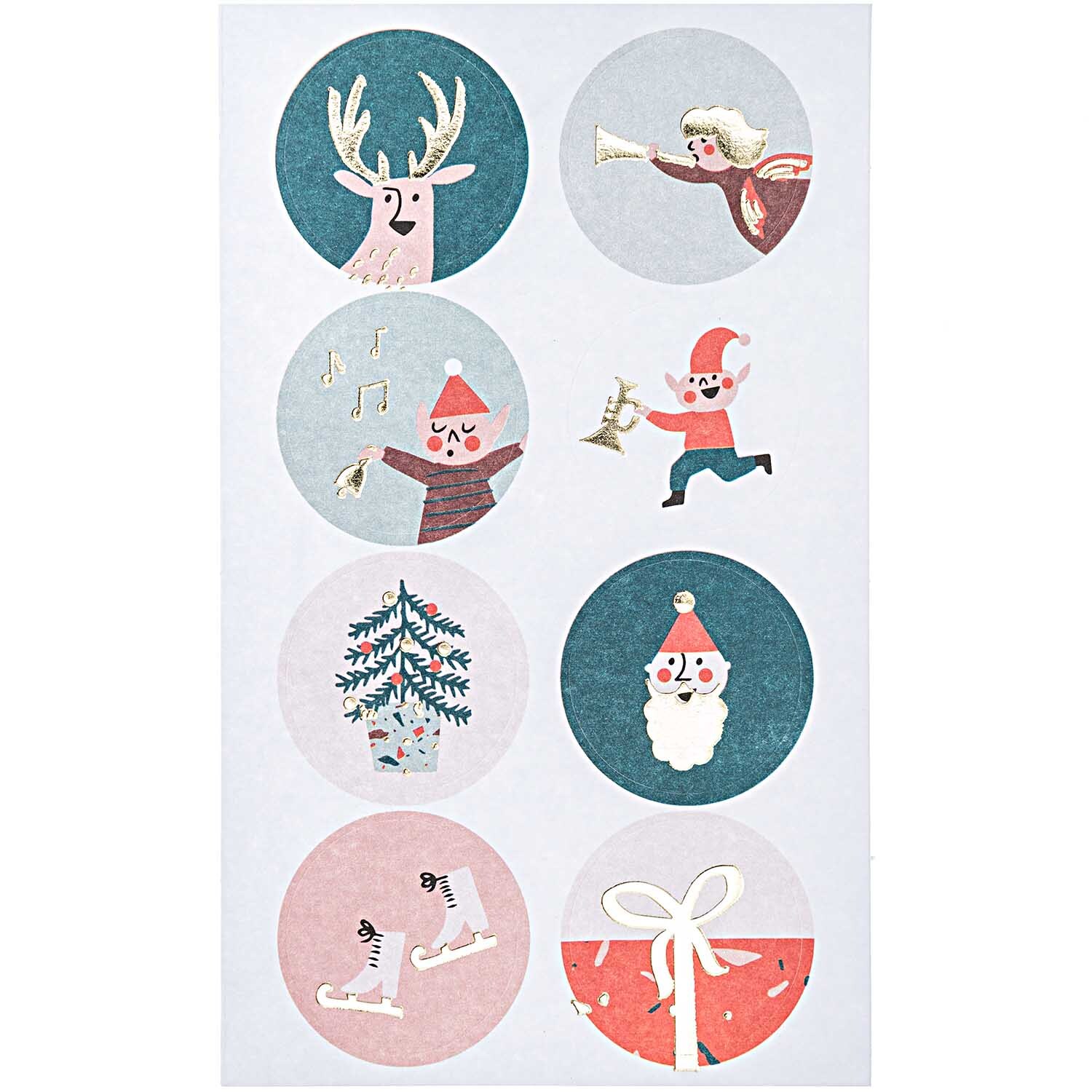 Paper Poetry Sticker Jolly Christmas Classic 4 Blatt
