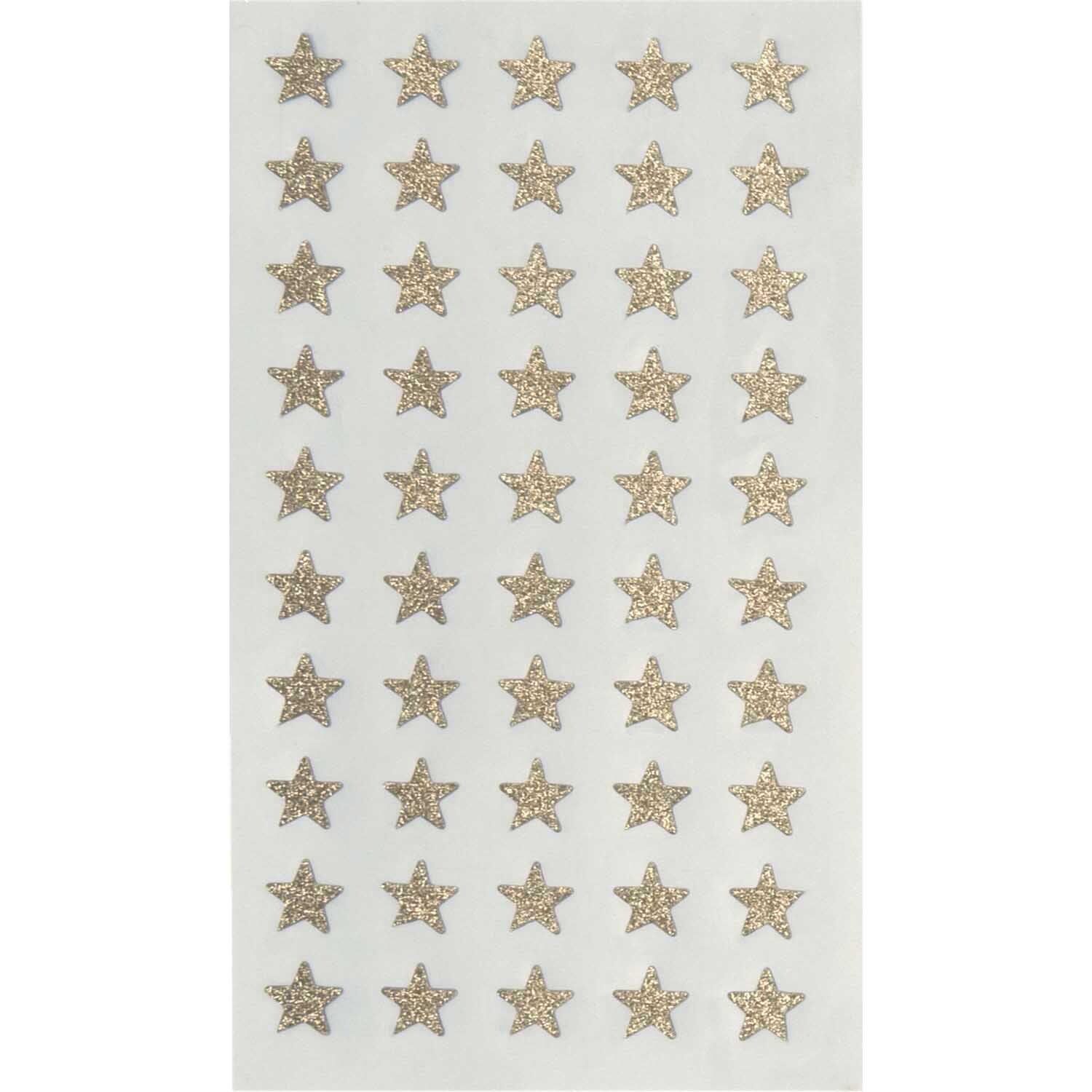 Paper Poetry Sticker Sterne Glitter gold 4 Blatt