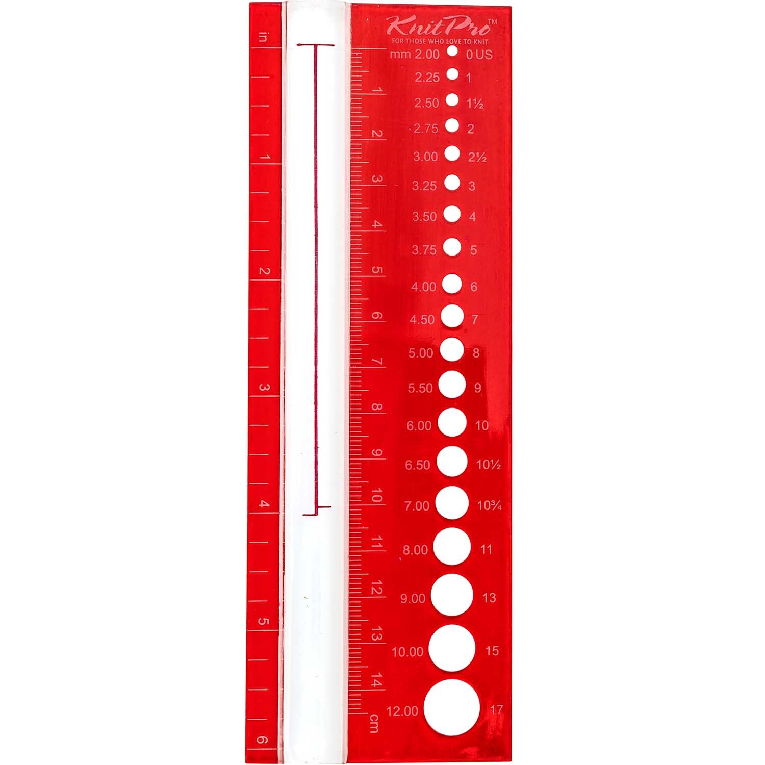 KnitPro Größenmaß mit Lupe bis 15cm