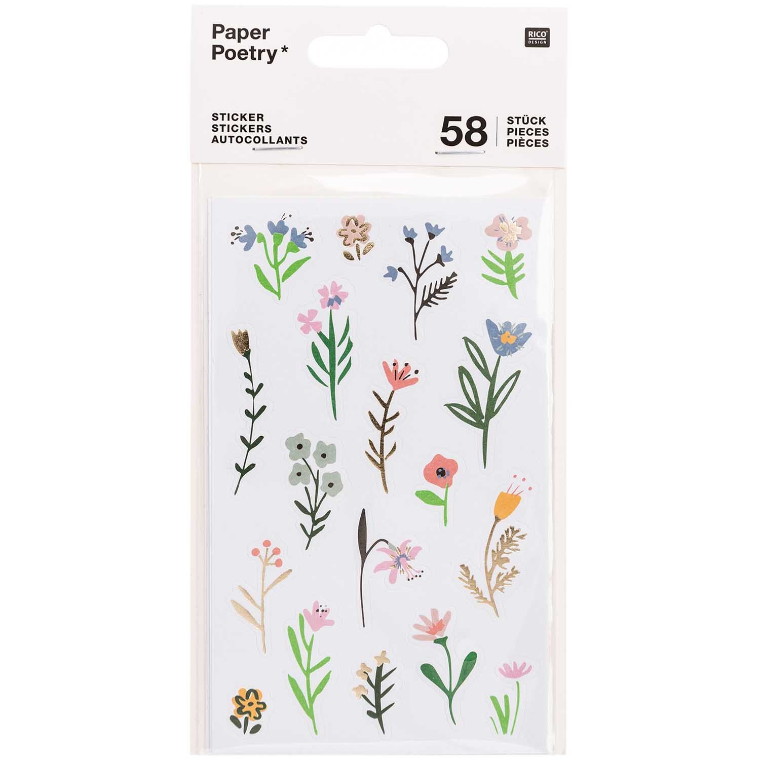 Paper Poetry Sticker Bunny Hop Streublumen 58 Stück
