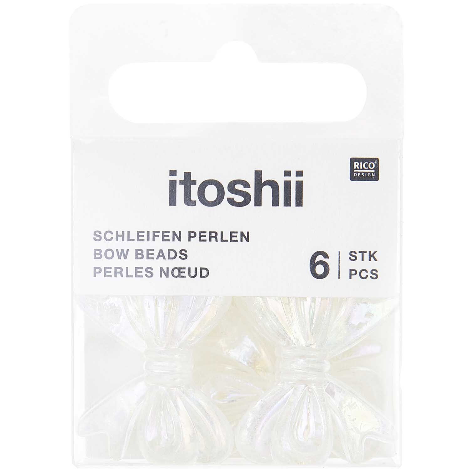 itoshii Schleifen Perlen holografisch