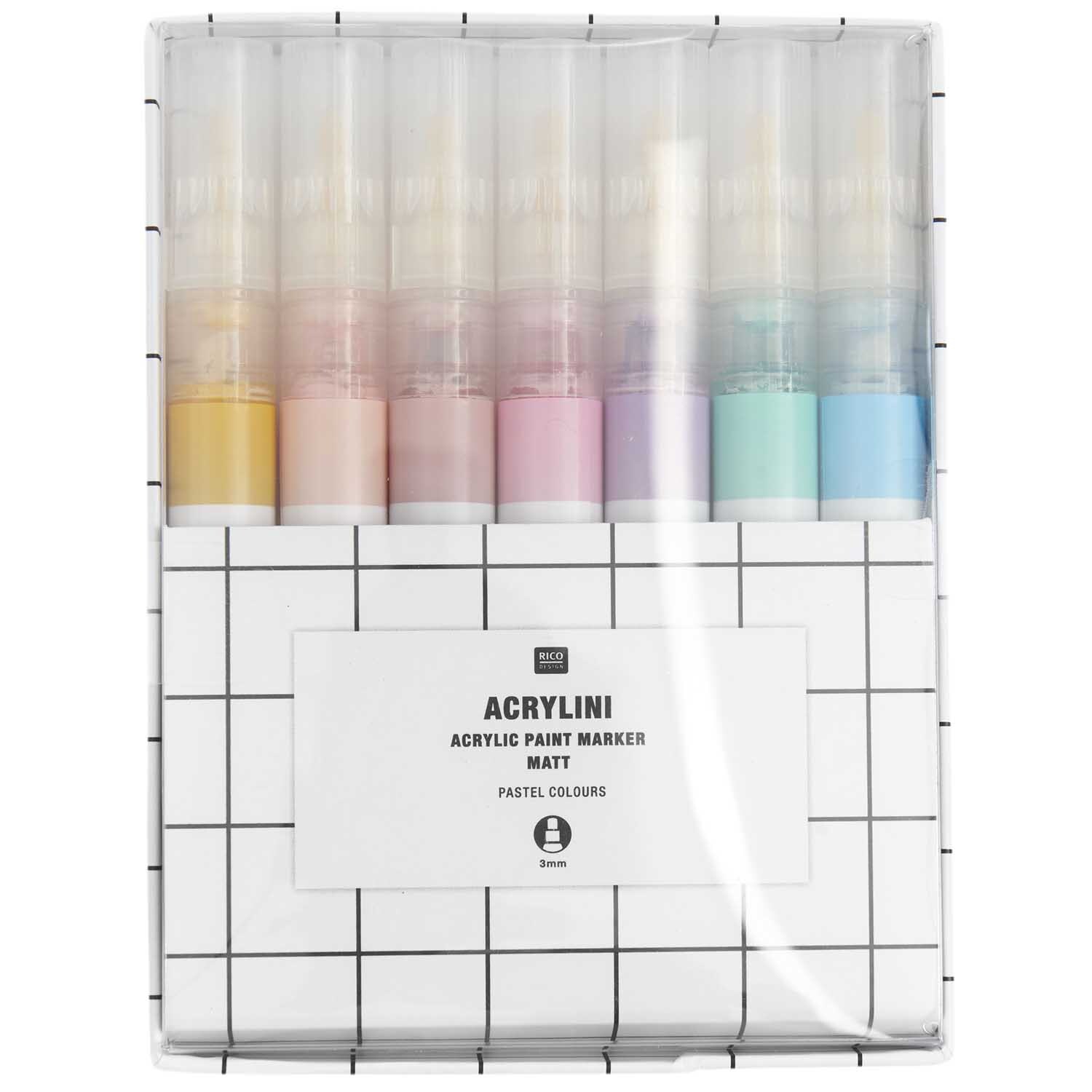 Acrylini Marker Set Pastel Colours