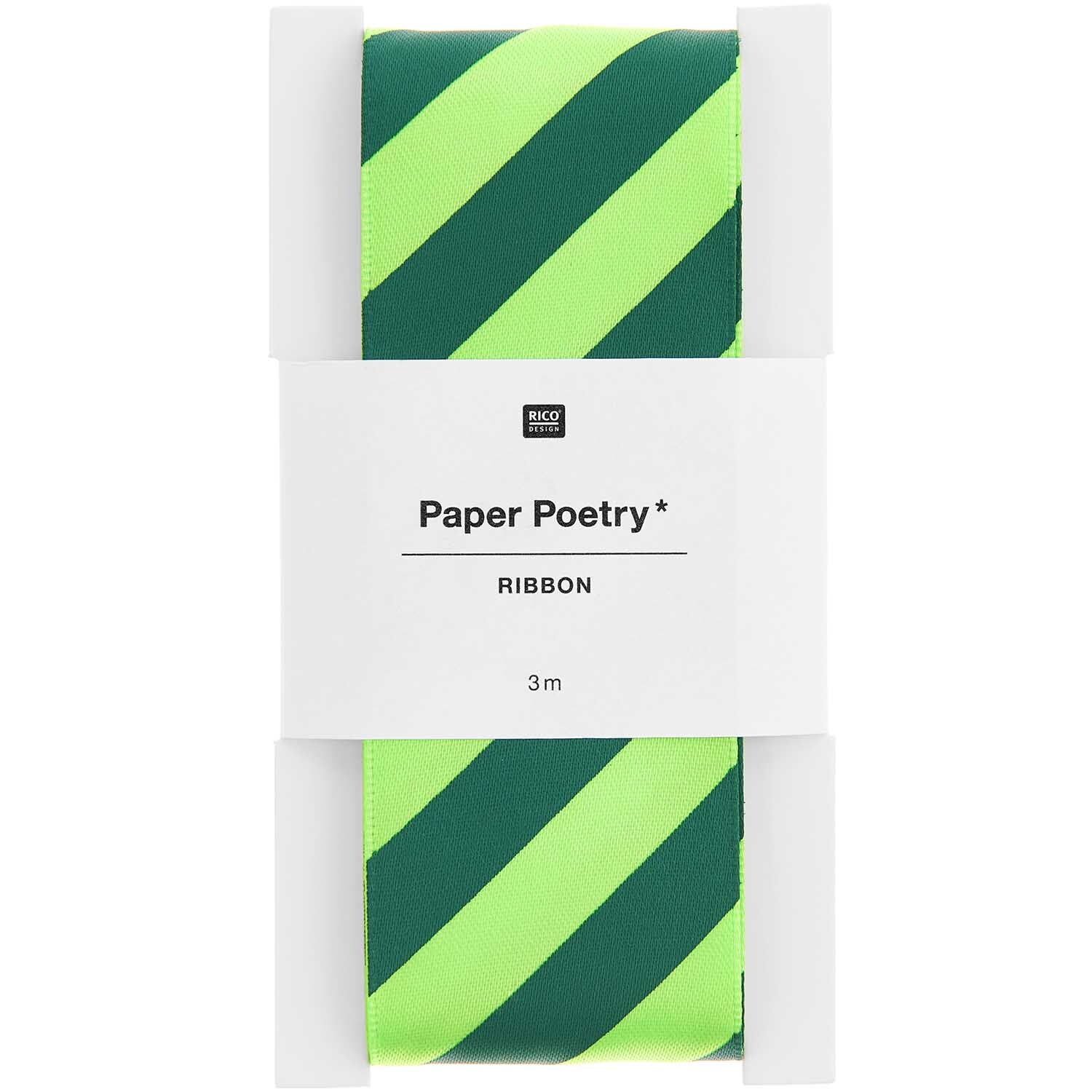 Paper Poetry Satinband Streifen 38mm 3m