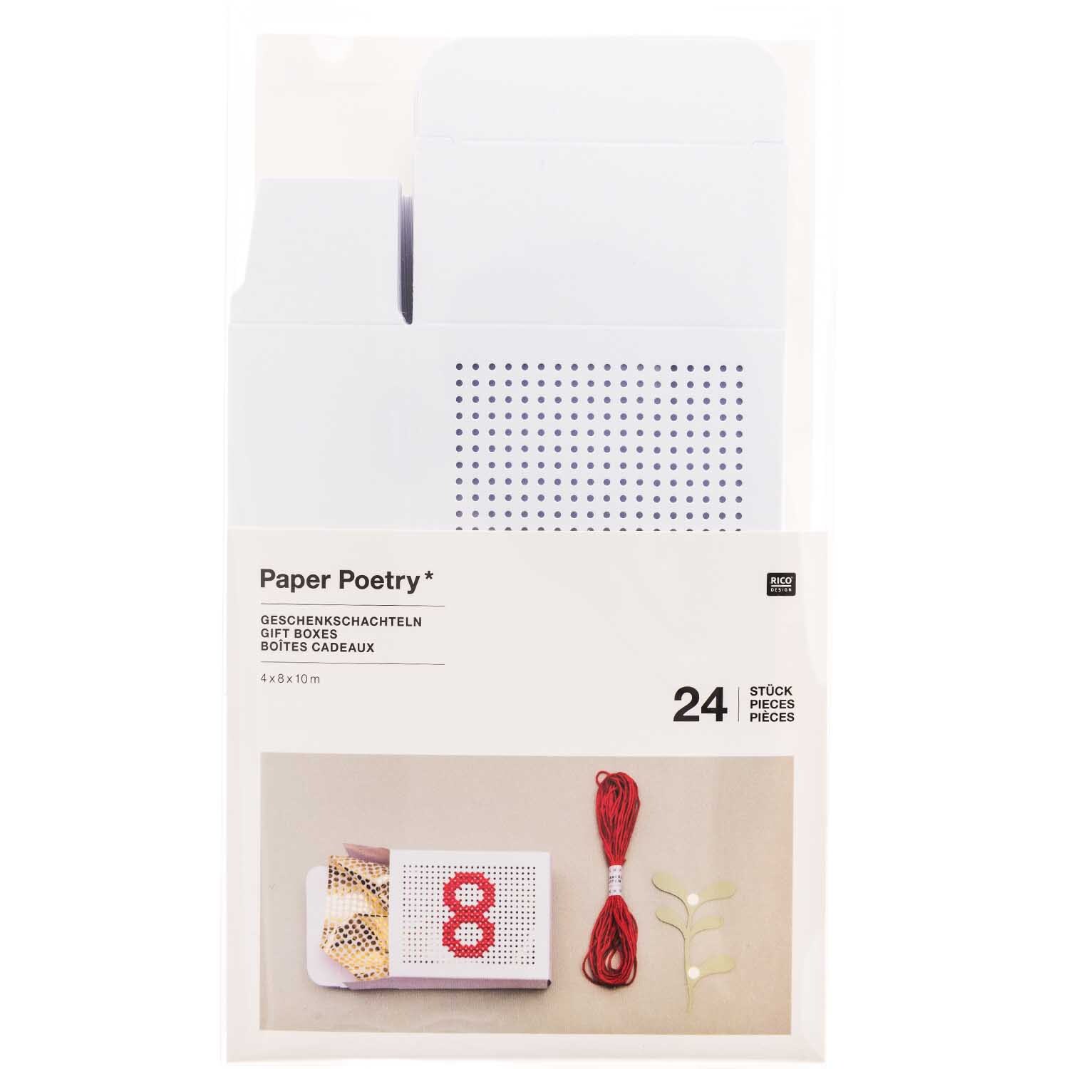Paper Poetry Adventskalender Boxen zum Besticken