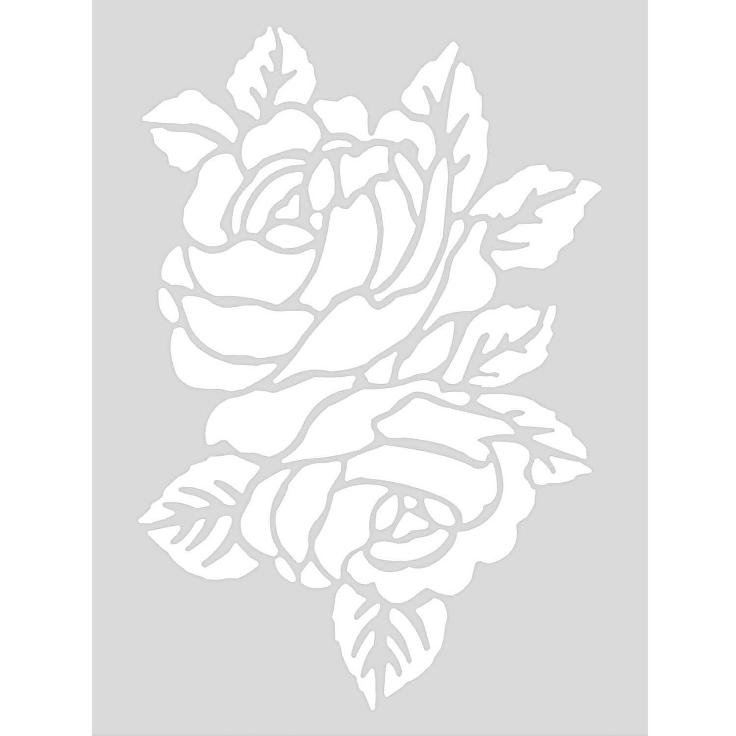 Schablone Rose 18,5x24,5cm selbstklebend