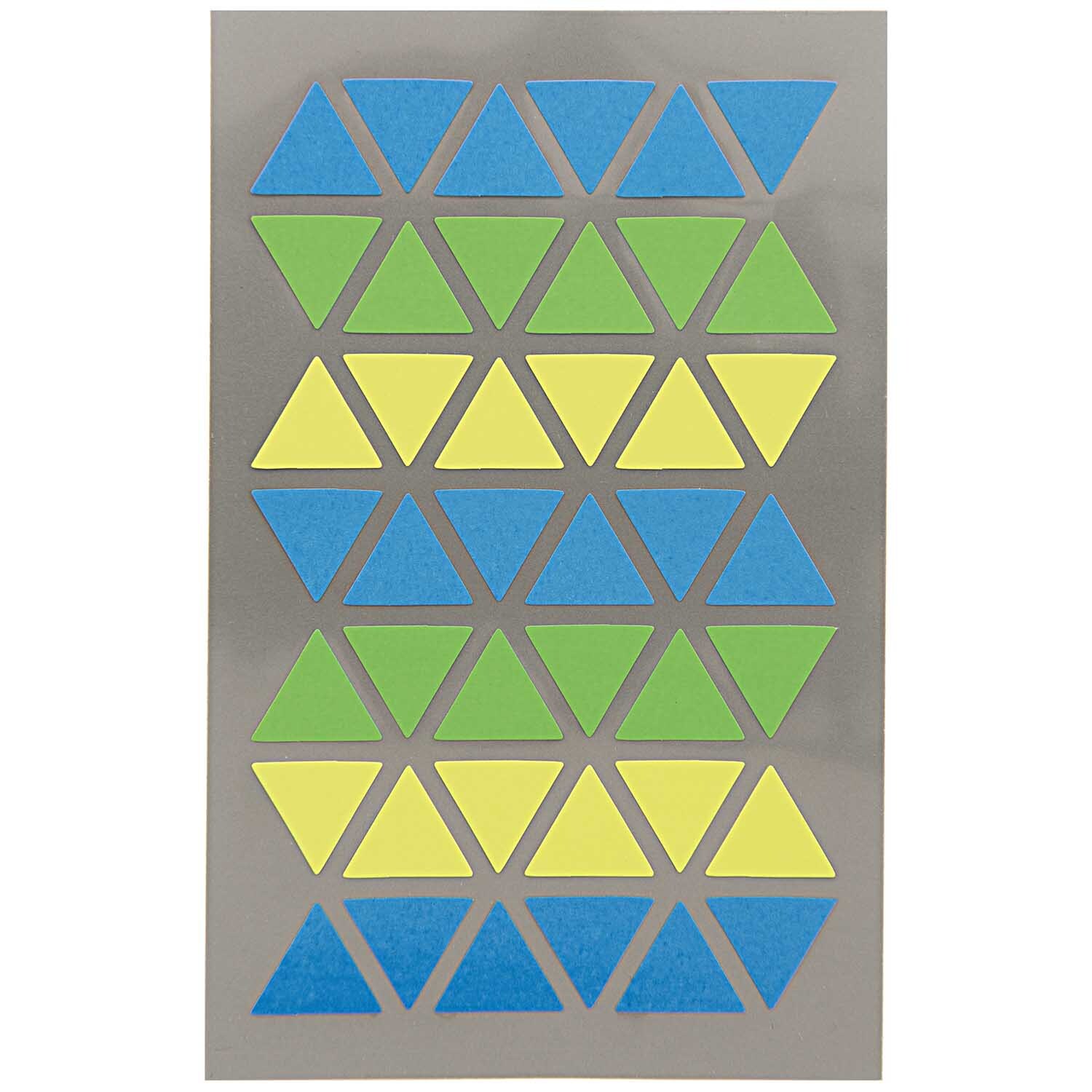 Paper Poetry OfficeSticker Dreiecke blau-grün-gelb 4 Bogen