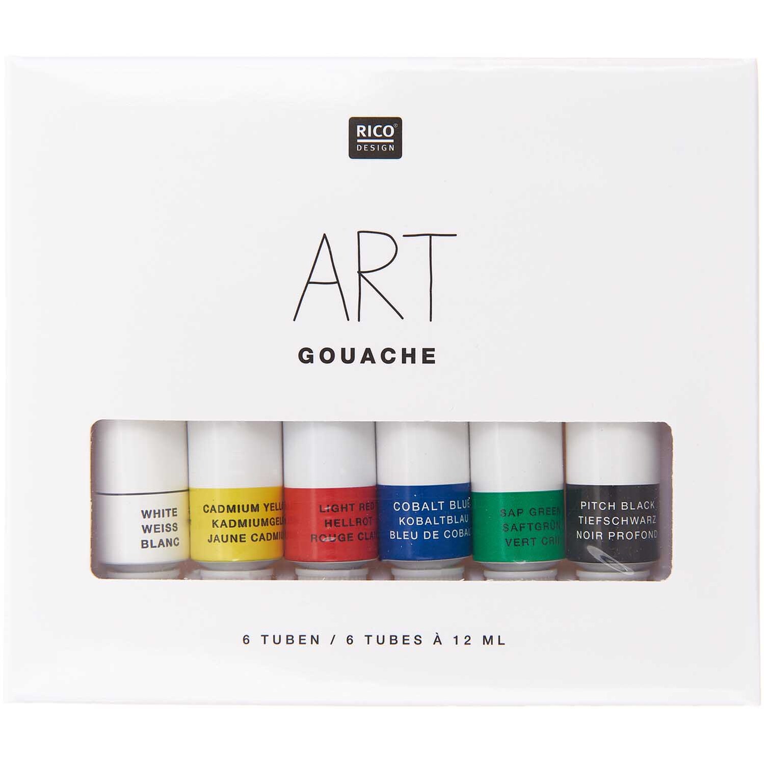 ART Gouache Set Basic 6x 12ml