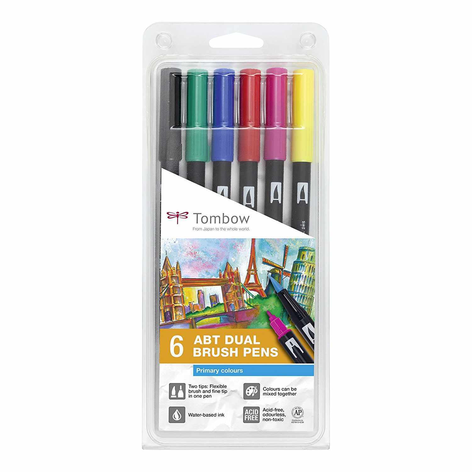 ABT Dual Brush Pen Primärfarben 6er Set