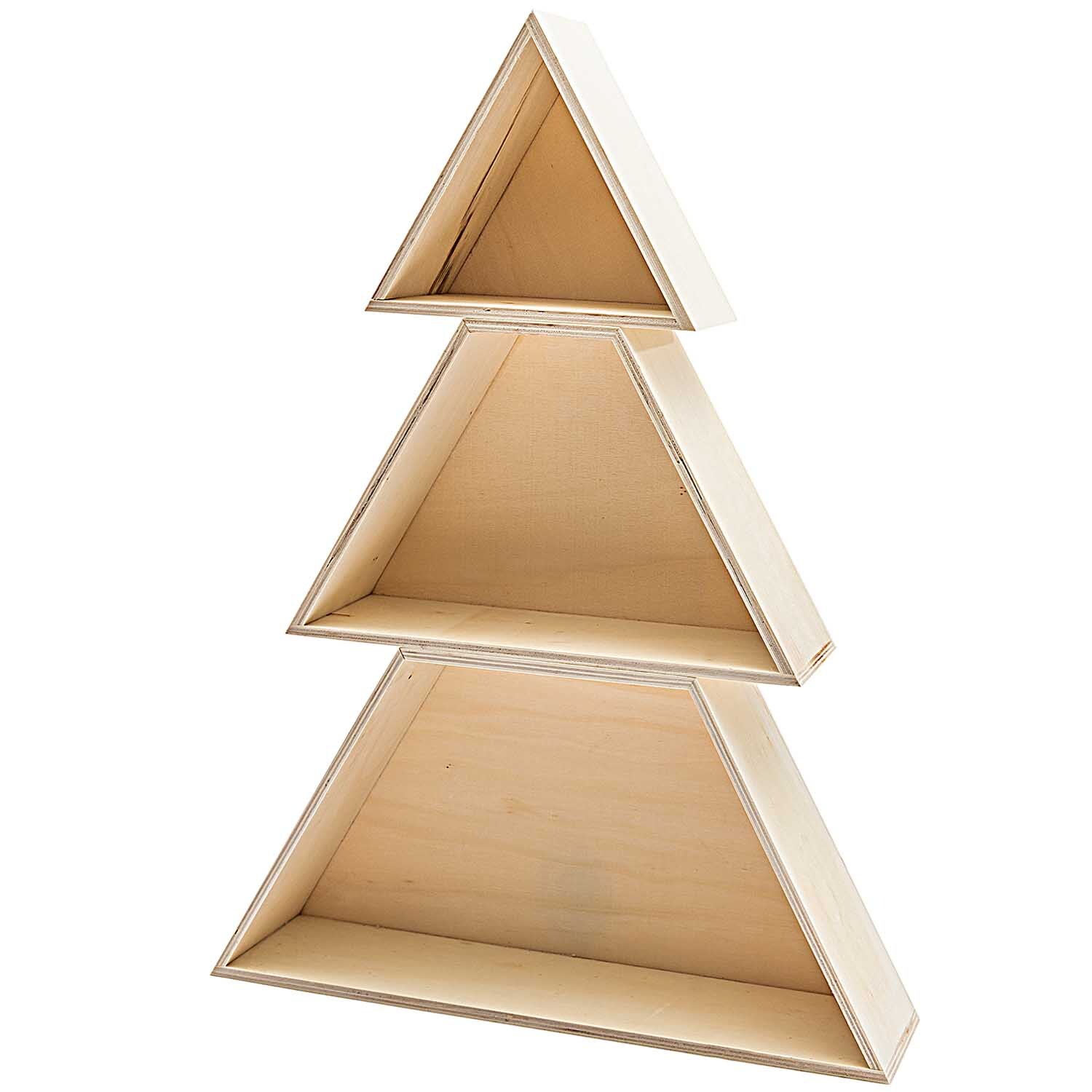 Holzboxen-Set Tannenbaum 3teilig