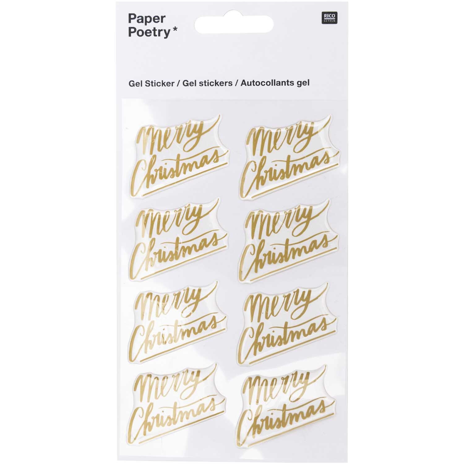 Paper Poetry Gelsticker Merry Christmas