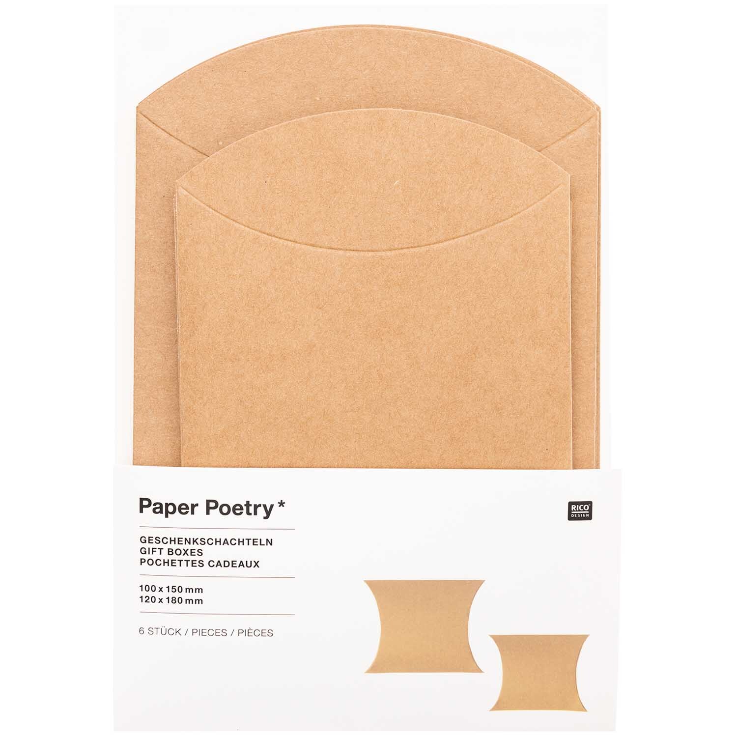 Paper Poetry Geschenkschachteln  Set 6 Stück