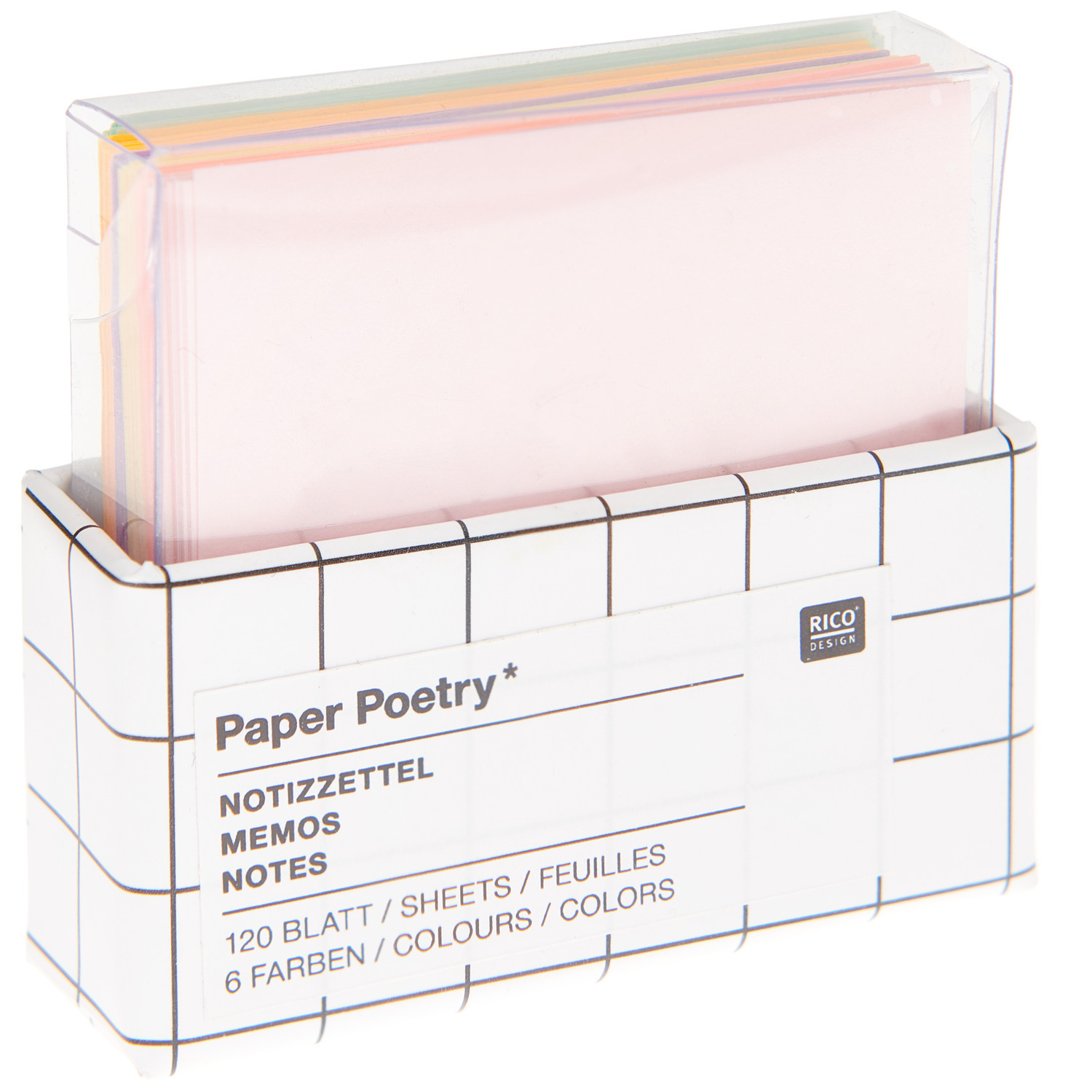 Rico Design Paper Poetry Mini-Notizzettel-Box Pastel
