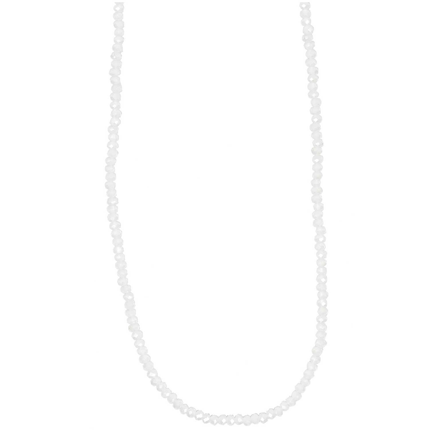 Glasschliffkette weiß 70cm