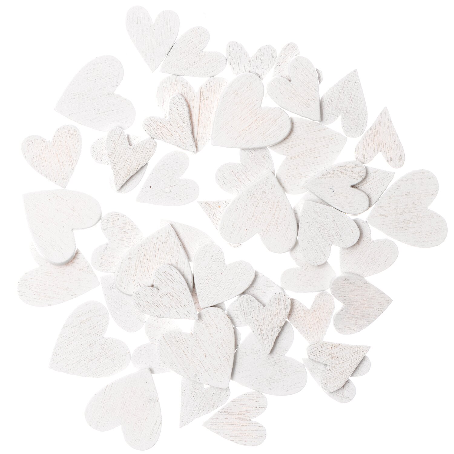 Rico Design Holzherzen weiß 48 Stück