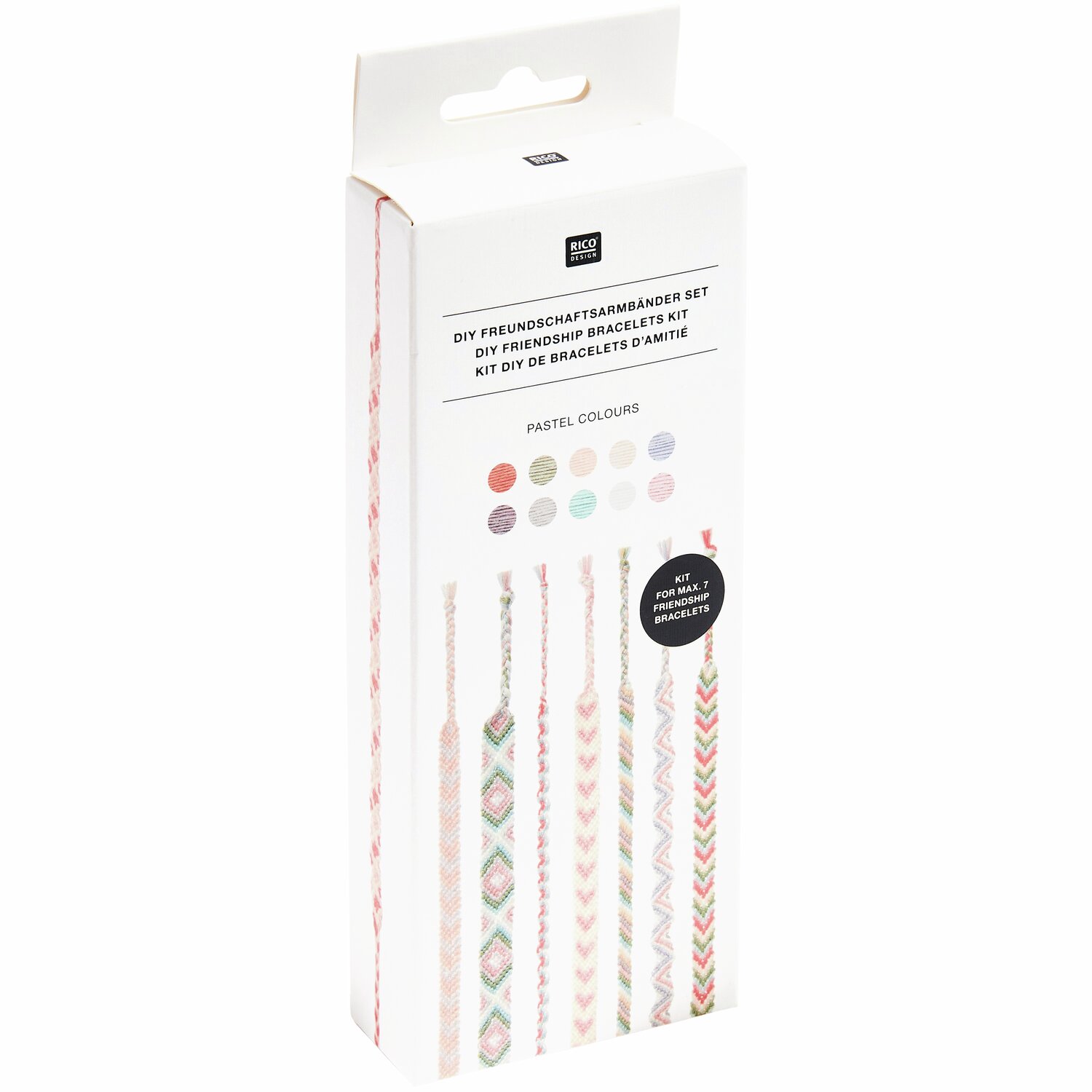 Rico Design DIY Freundschaftsarmbänder Set Pastel Colours