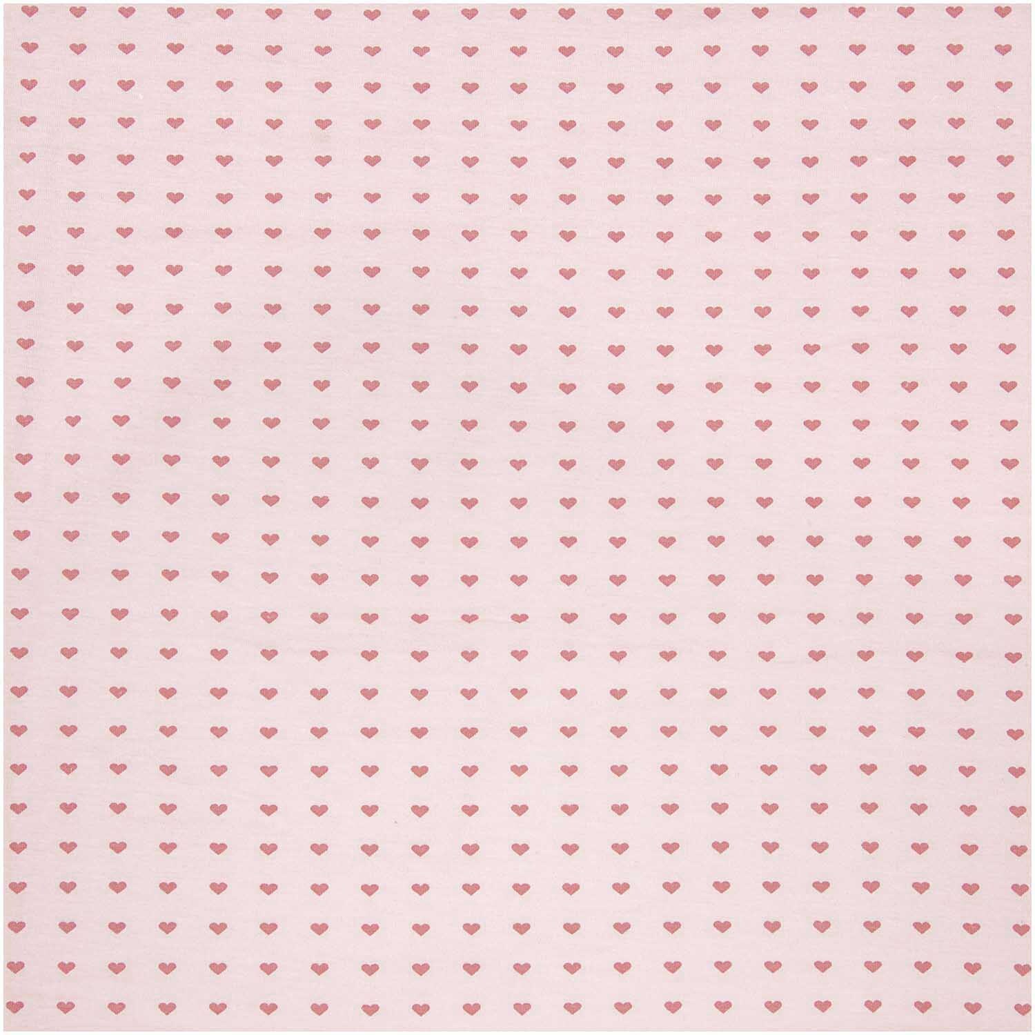 Jerseystoff Happy Baby Herzchen rosa 72x100cm