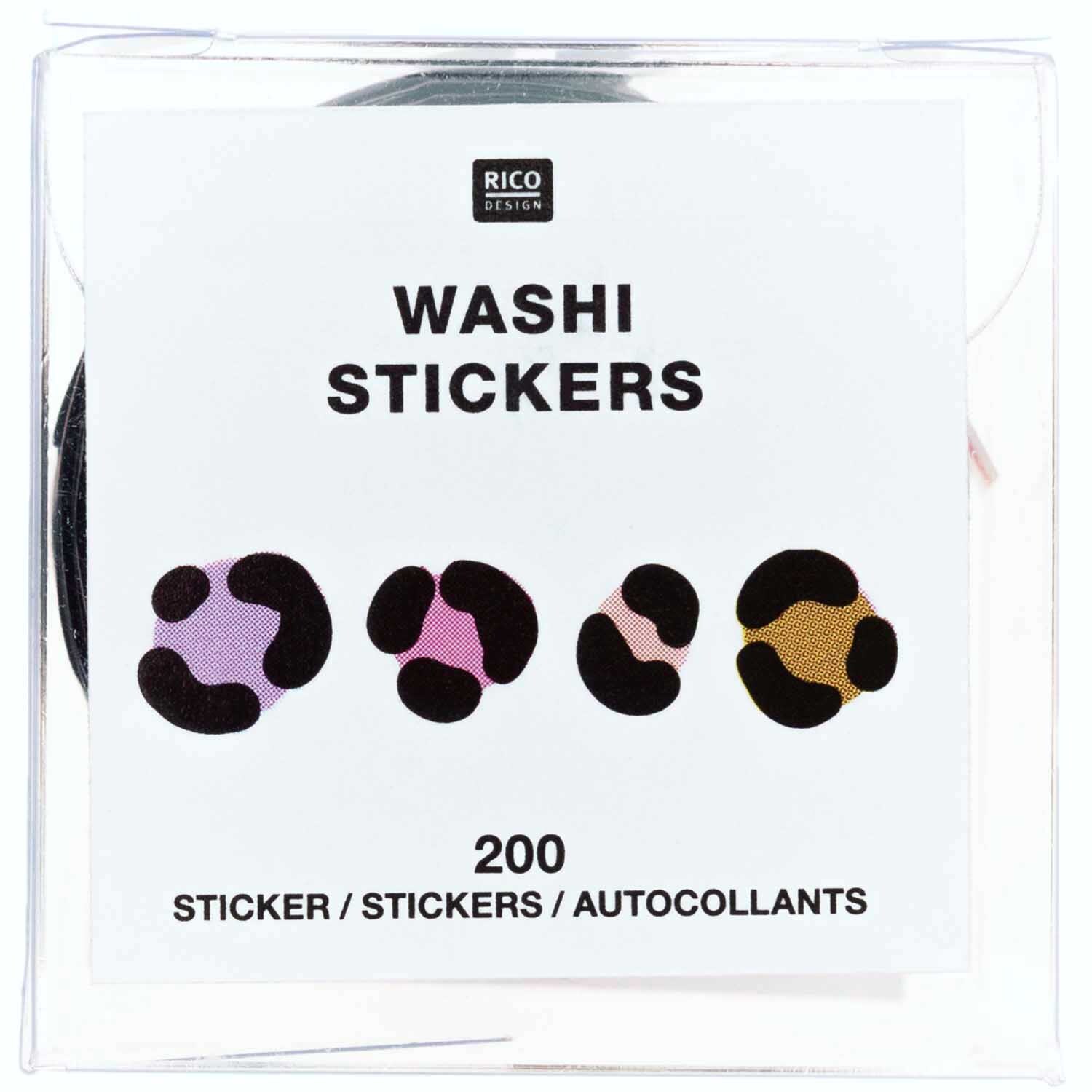 Washi Sticker Acid Leo pink 200 Stück