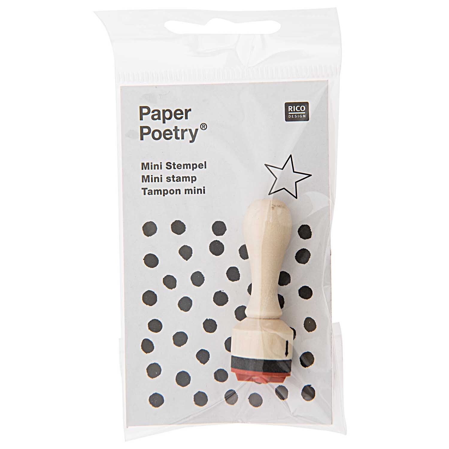 Paper Poetry Mini Stempel Stern Ø=1,5cm