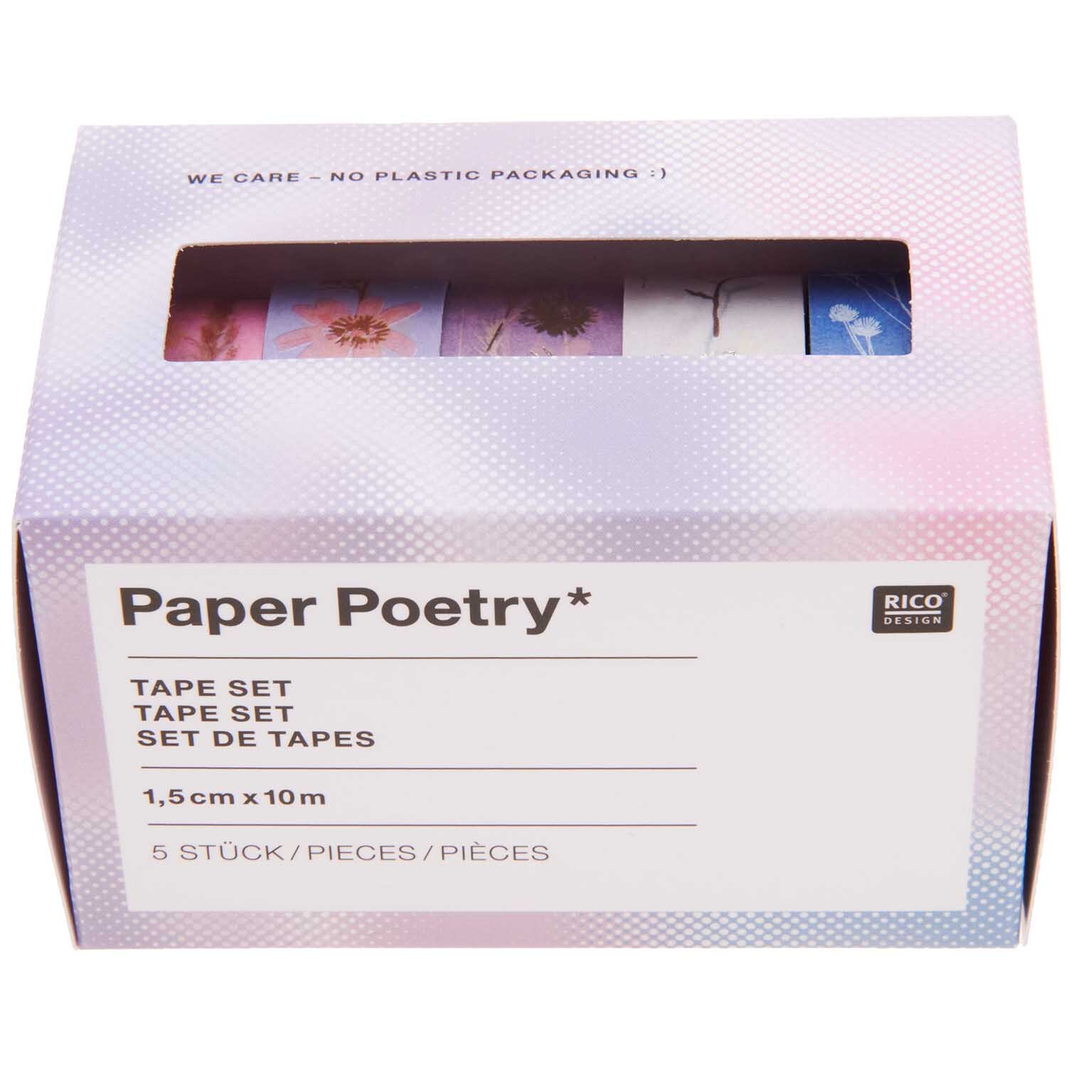 Paper Poetry Tape Set Trockenblumen 5teilig