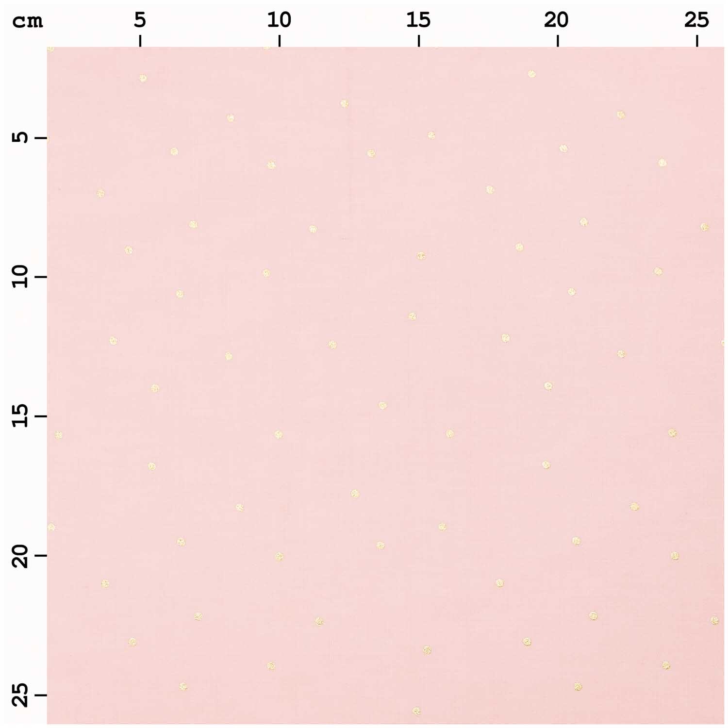Druckstoff Nature Matters Punkte rosa-gold 140cm