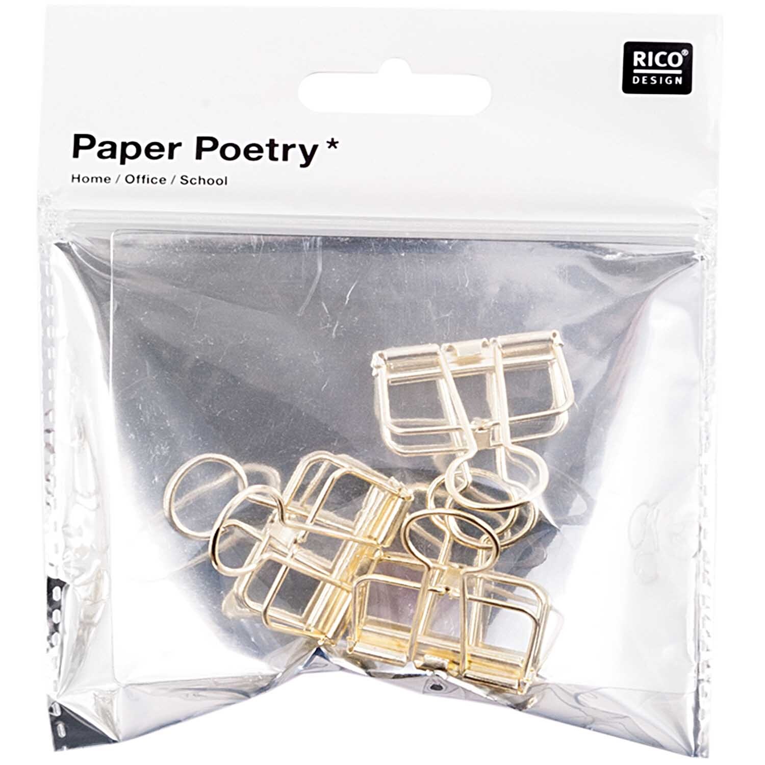 Paper Poetry Wire Clips gold 32mm 3 Stück