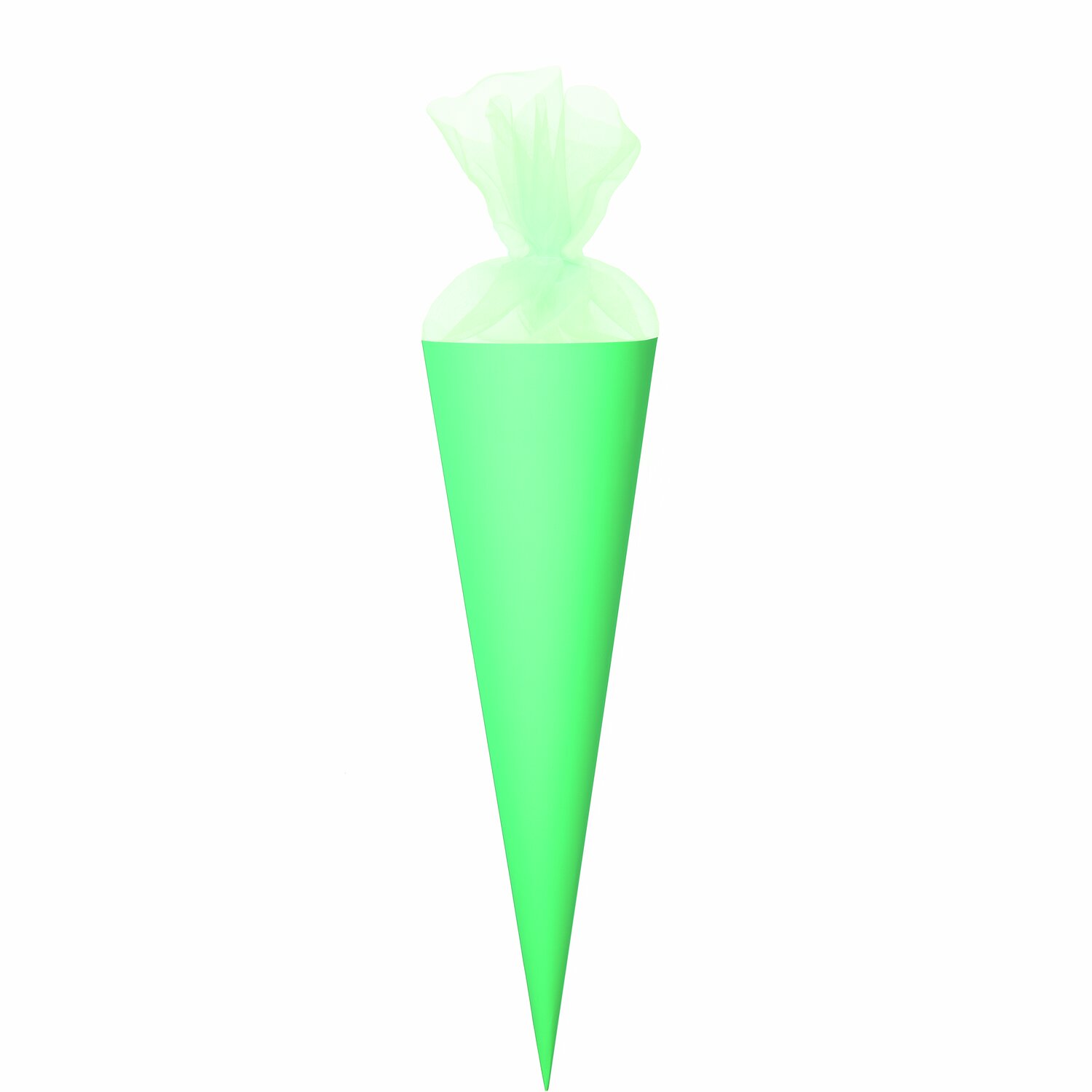 Rico Design Schultüte Rohling mit Tüllverschluss Neon Neon Grün