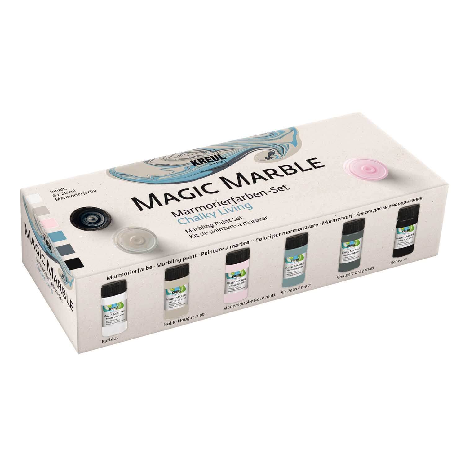 Magic Marble Marmorierfarben Set Chalky Living 6x20ml