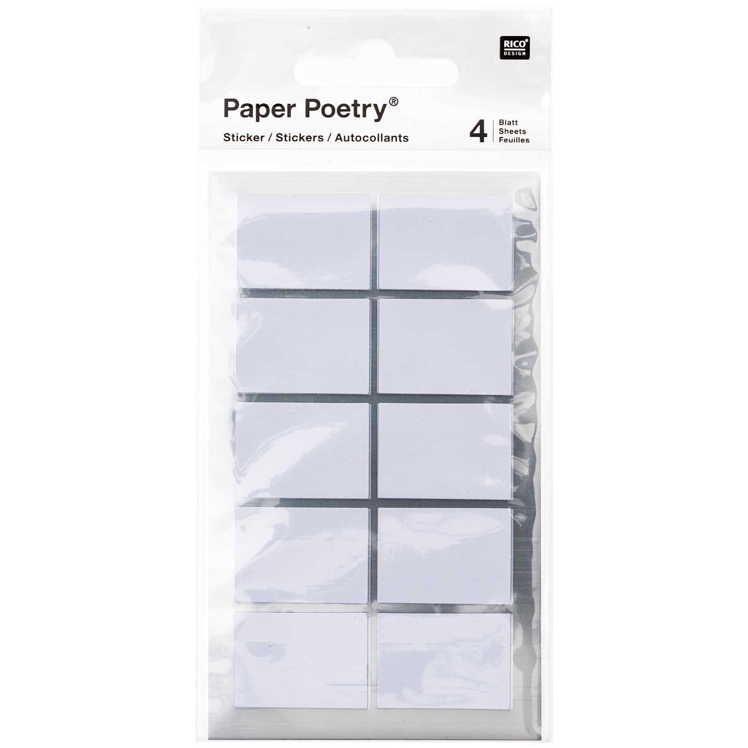 Paper Poetry Office Sticker Etiketten 28x20mm 4 Bogen