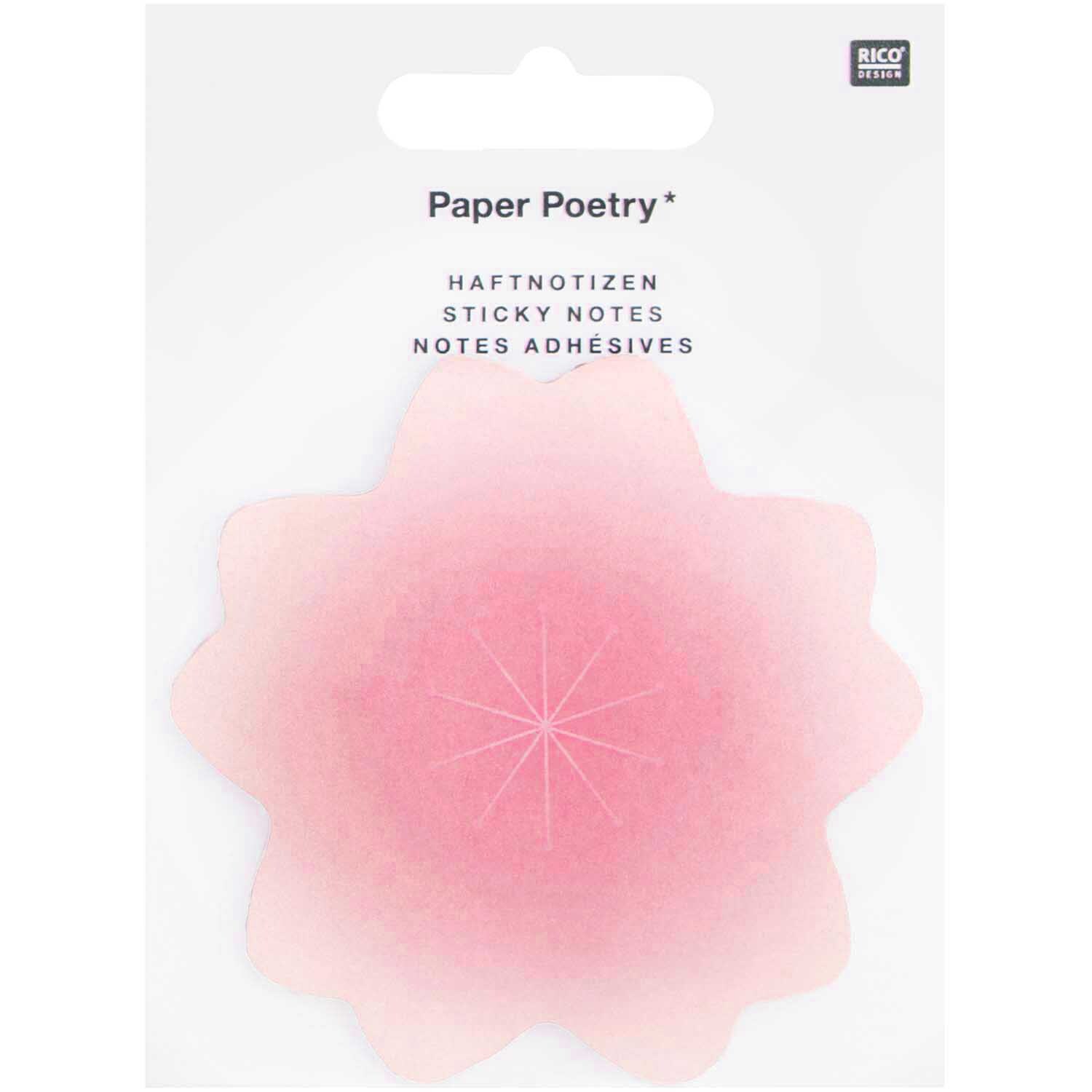 Paper Poetry Haftnotizen Kirschblüte rosa 50 Blatt 80x76mm