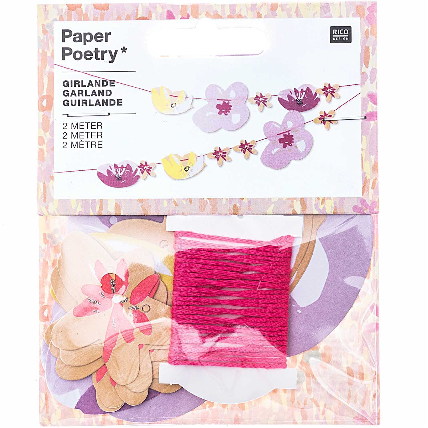 Paper Poetry Girlande Crafted Nature rosa 2m