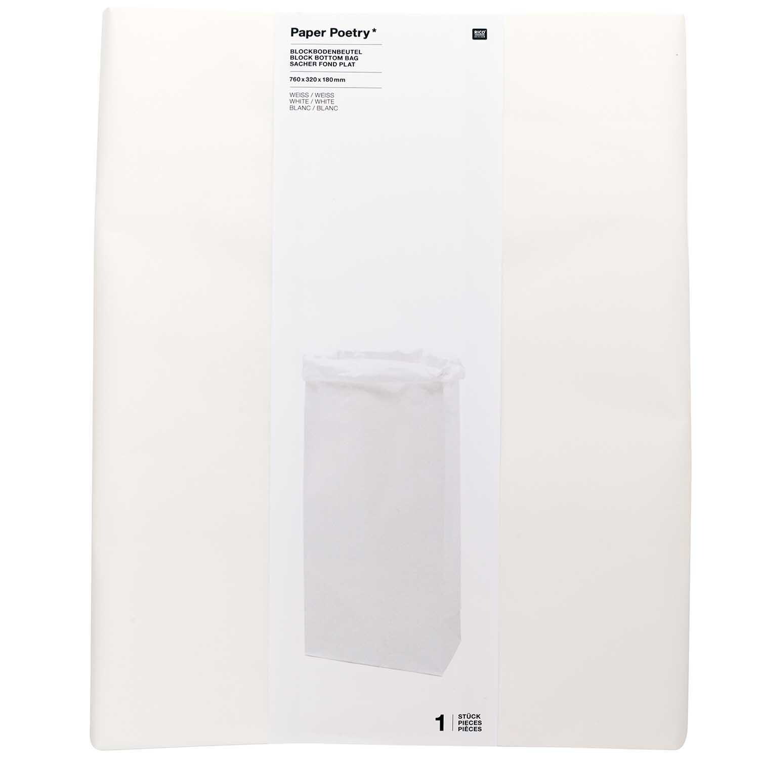 Paper Poetry Maxi-Blockbodenbeutel XL 76x32x18cm 1 Stück