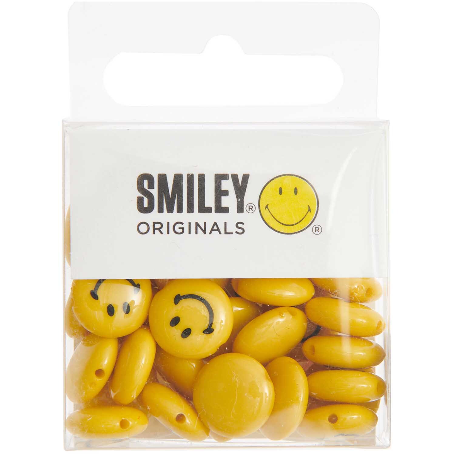 Smiley® Originals Perlen linsenförmig gelb 11,5x5mm 35 Stück