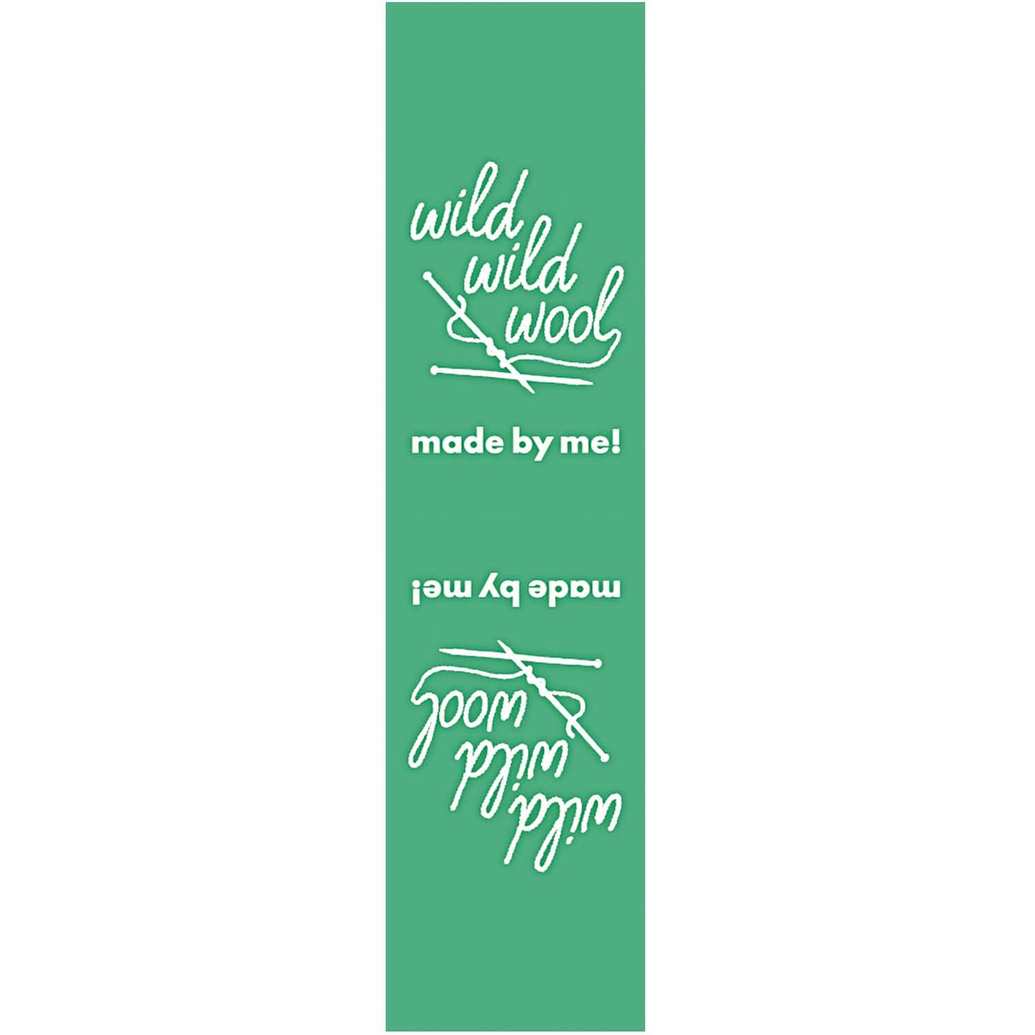 Webetiketten außen wild wild wool grün 2x8cm 3 Stück