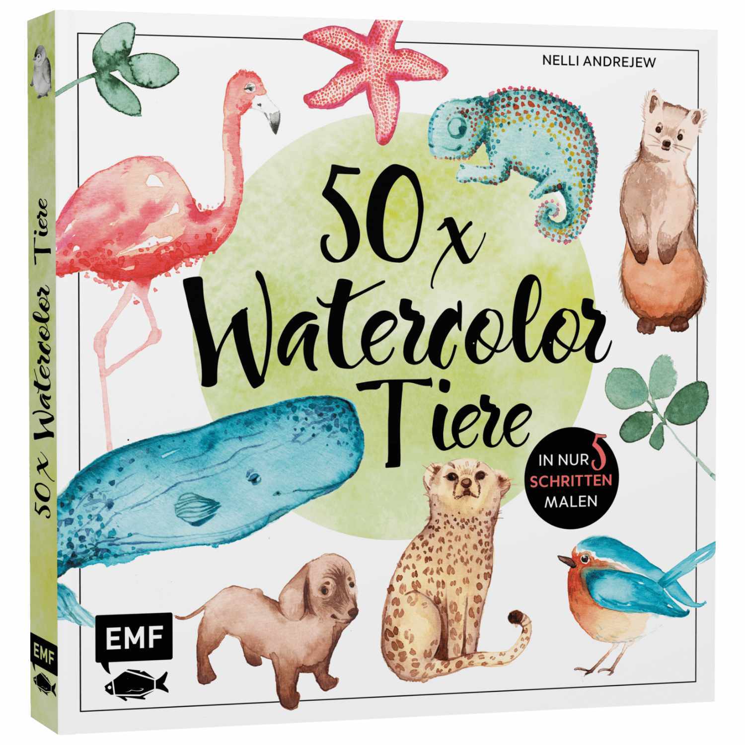 50x Watercolor Tiere