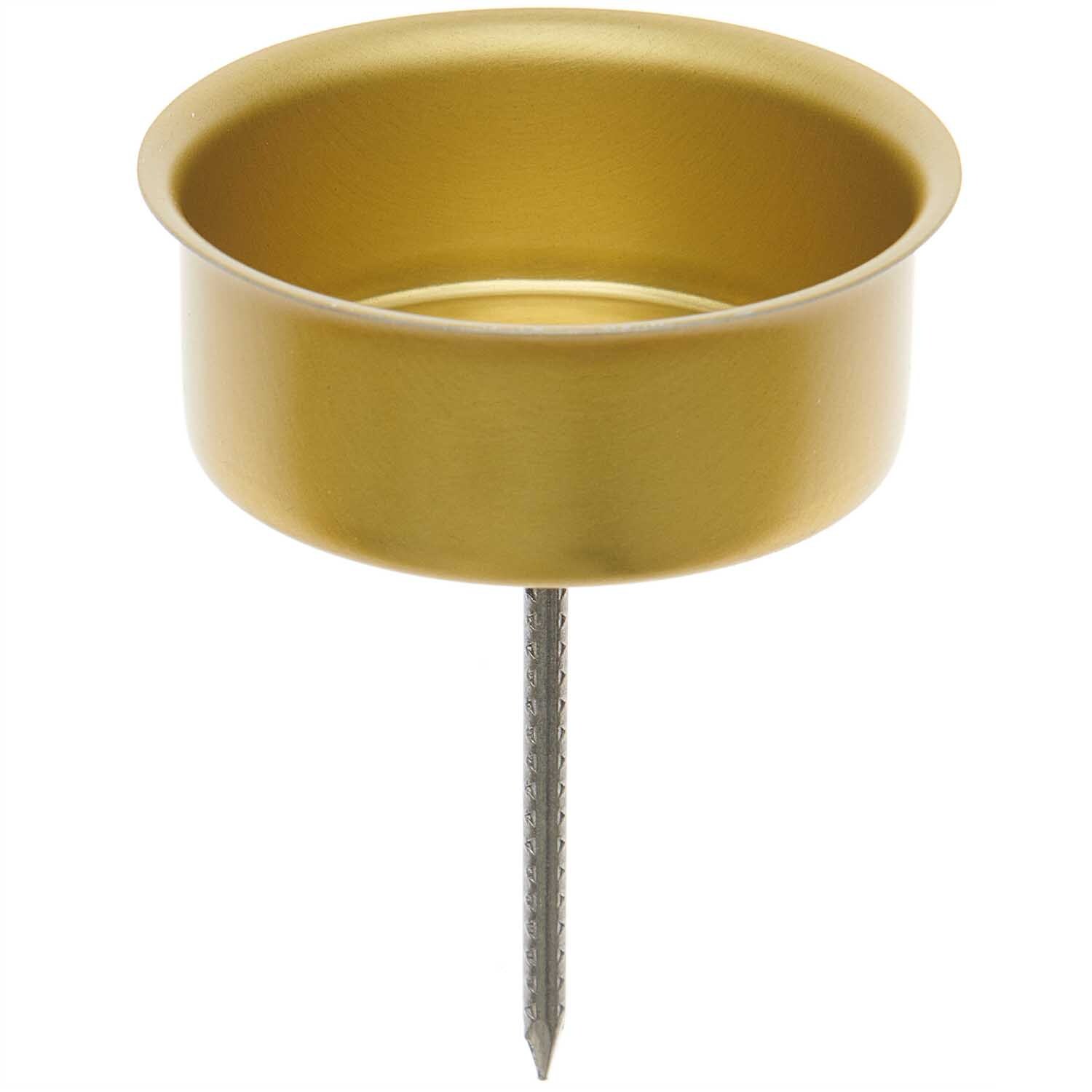 Kerzenhalter gold 4cm 4 Stück