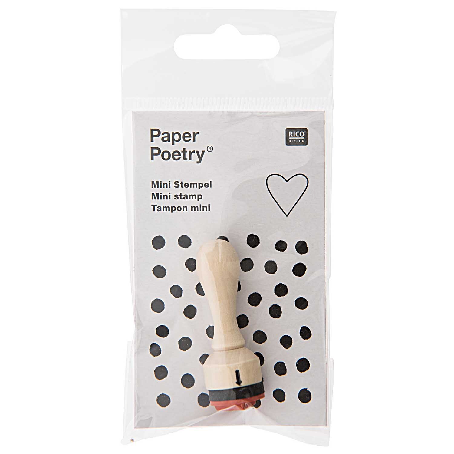 Paper Poetry Mini Stempel Herz Ø=1,5cm