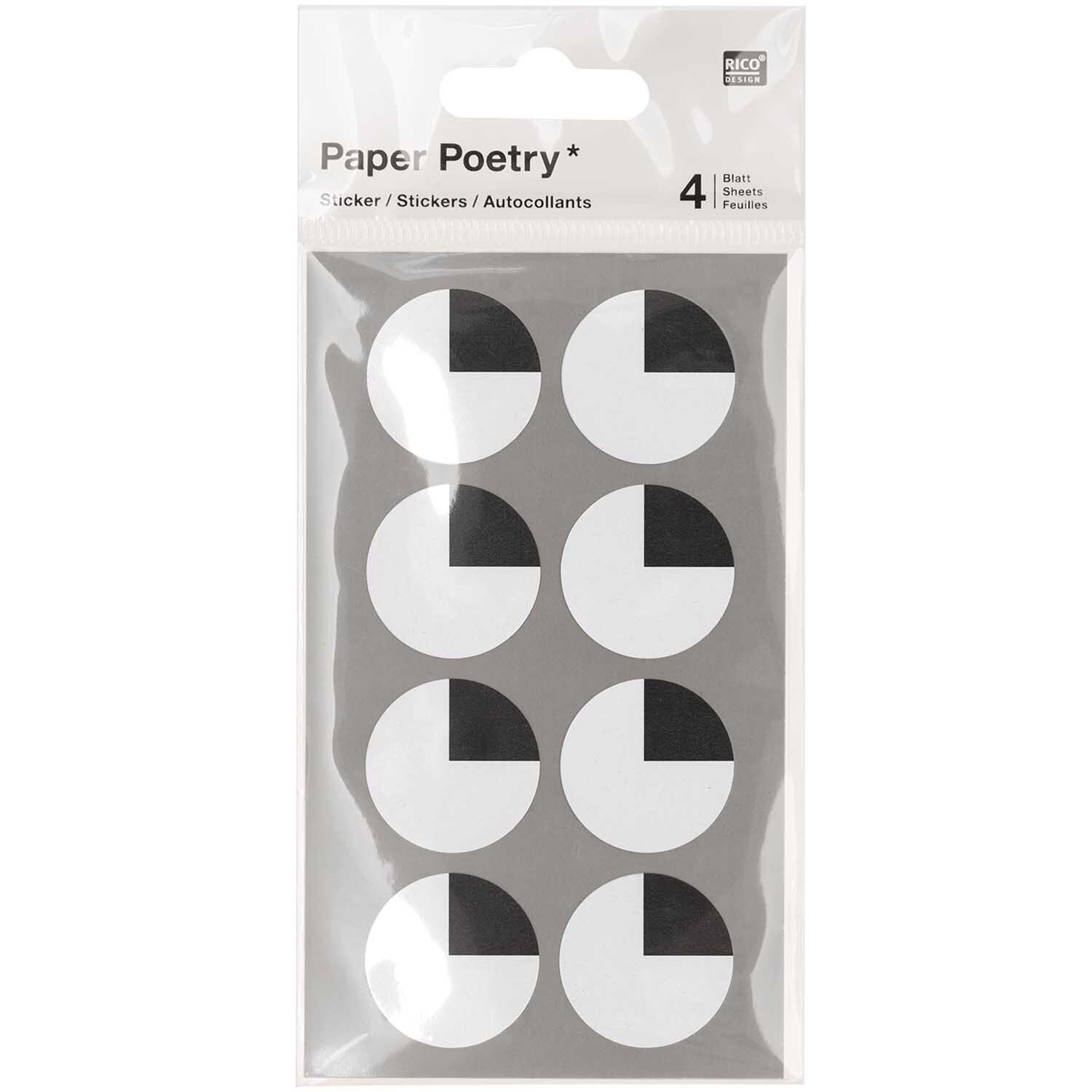 Paper Poetry Sticker Augen oben 4 Blatt