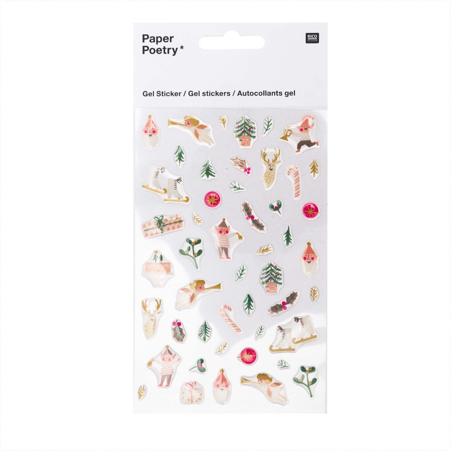 Paper Poetry Gelsticker Jolly Christmas pastell