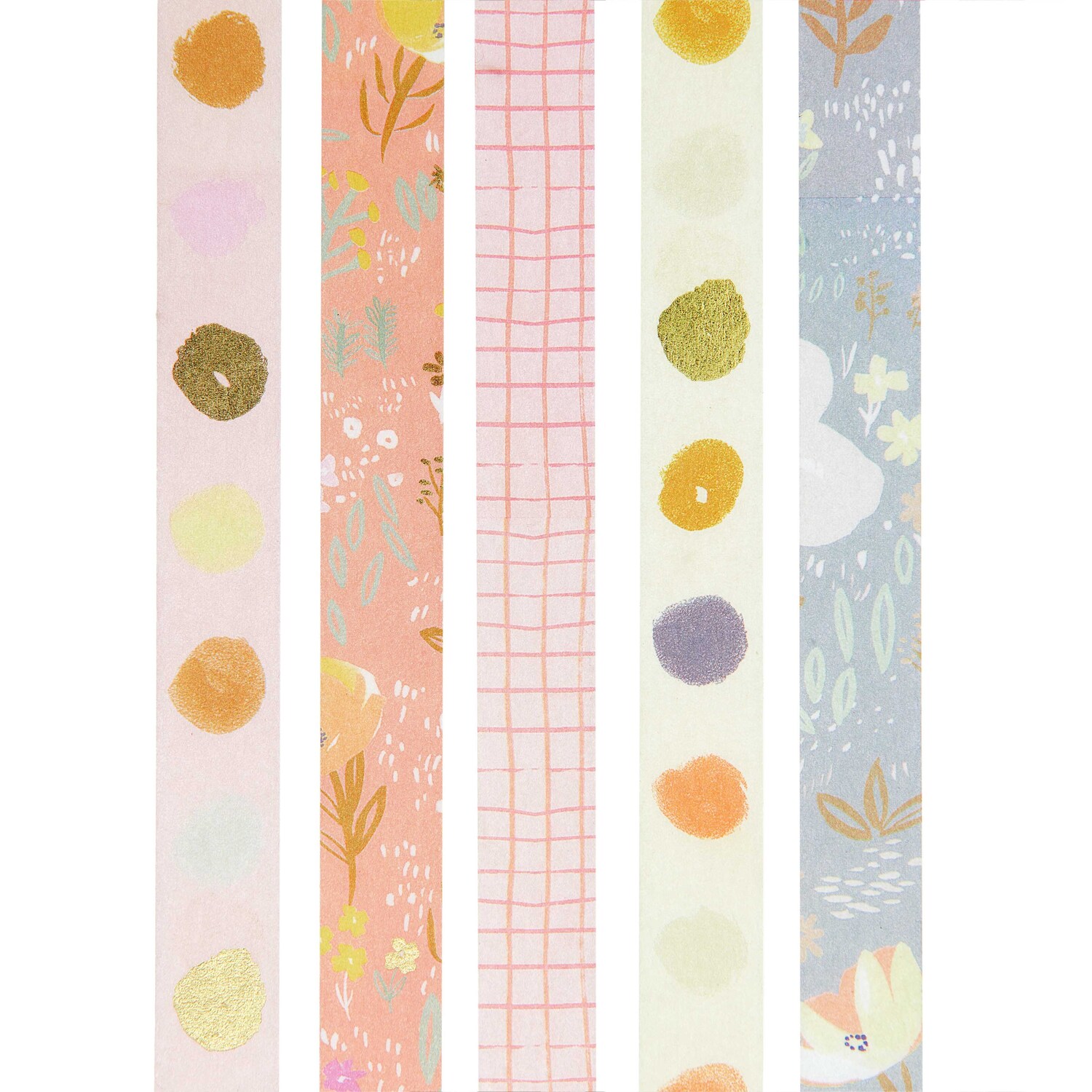 Paper Poetry Tape-Set Crafted Nature 1,5cm 10m 5 Stück