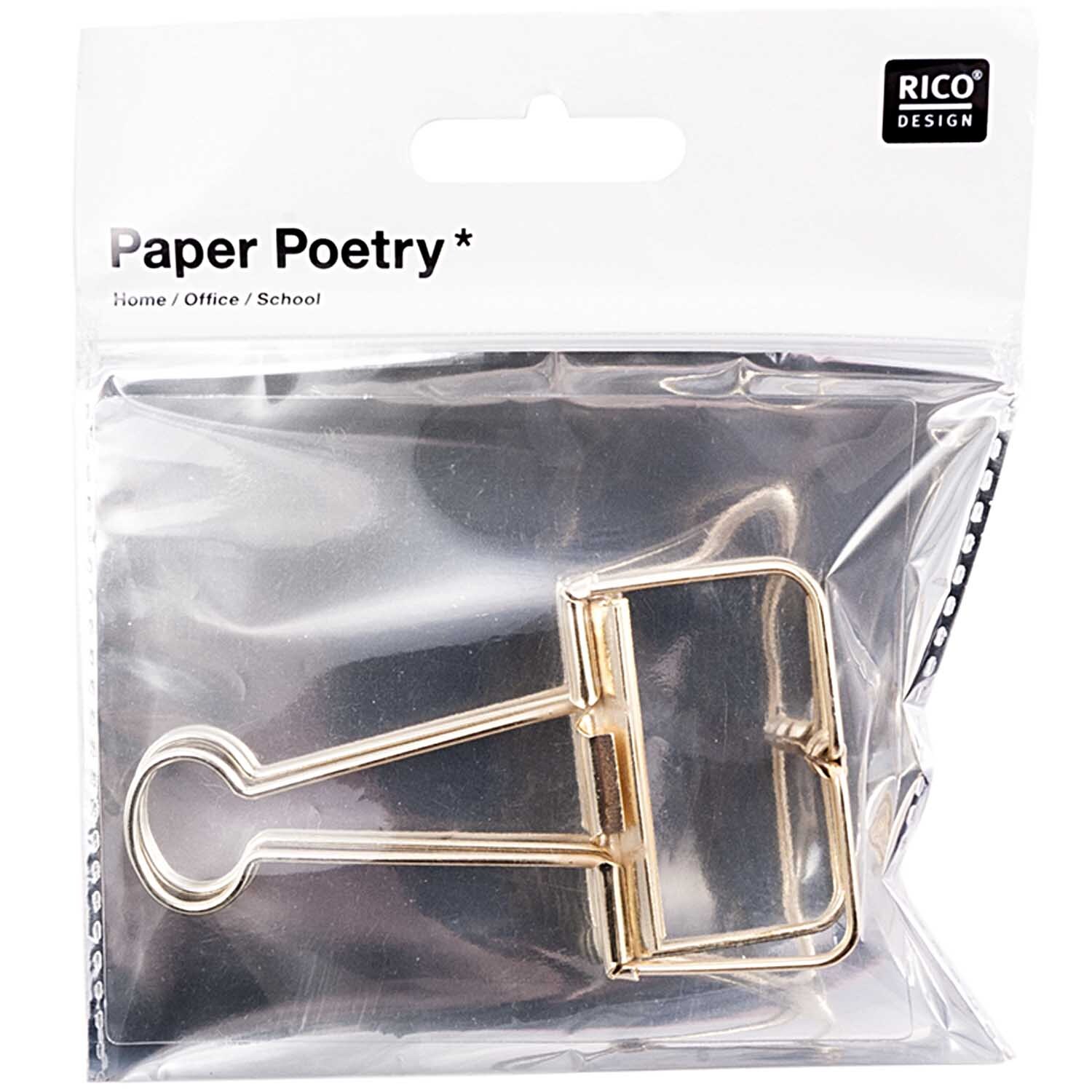 Paper Poetry Wire Clips gold 51mm