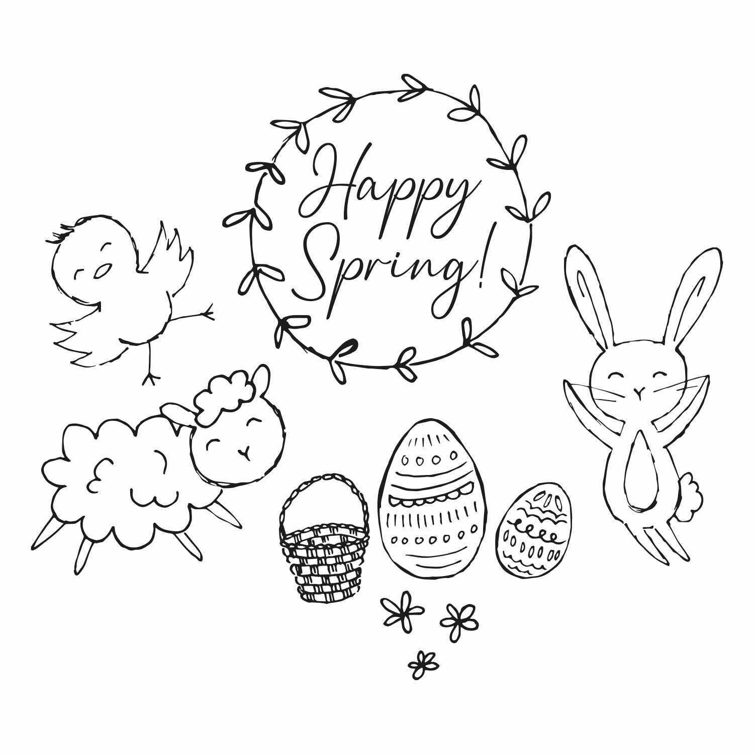 Clear Stamps Set Spring Essentials by Olivia Rose