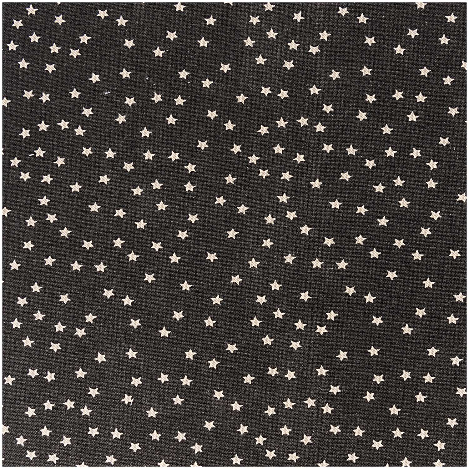 Stoff Sterne schwarz-natur 140cm
