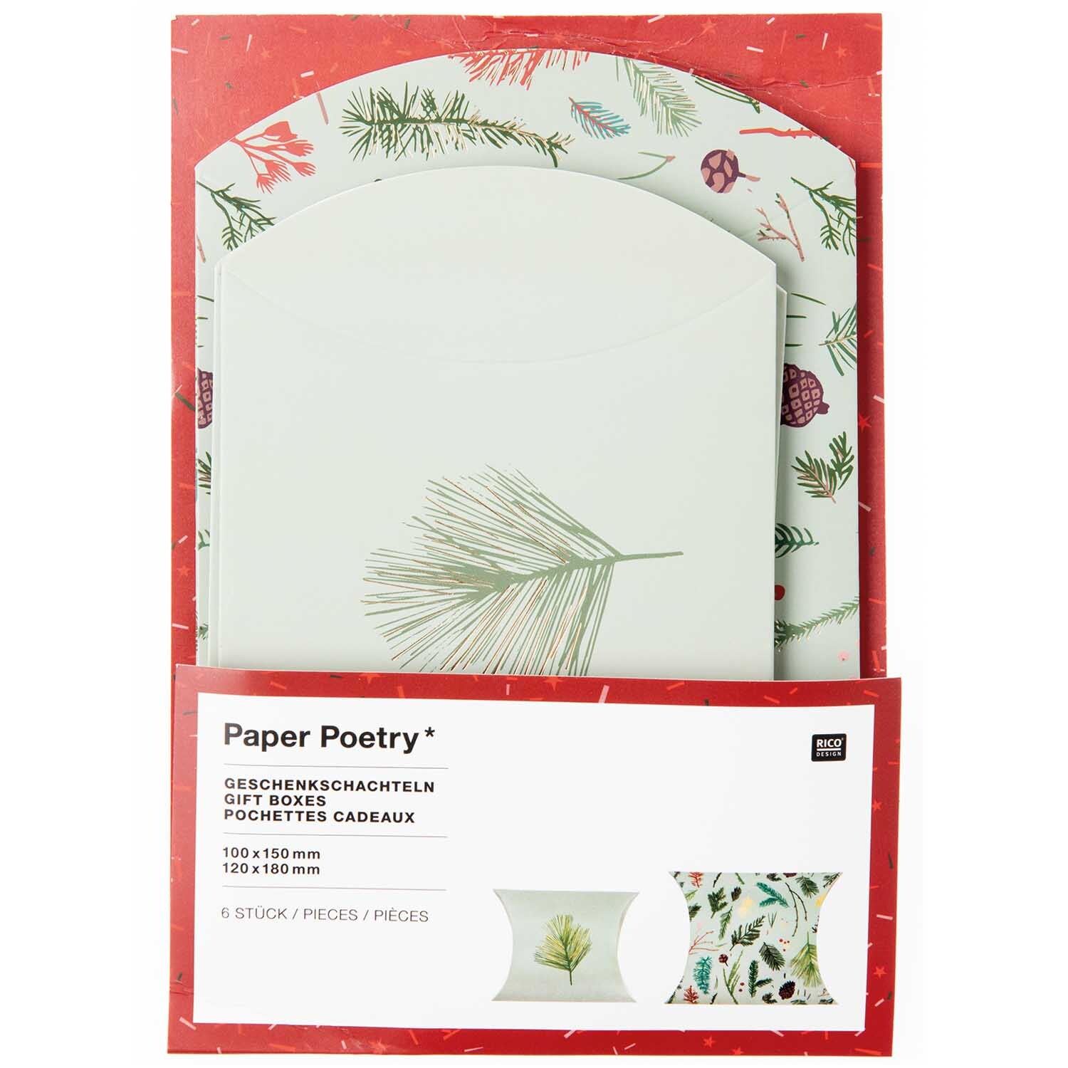 Paper Poetry Geschenkschachteln Nostalgic Christmas grün 6 Stück