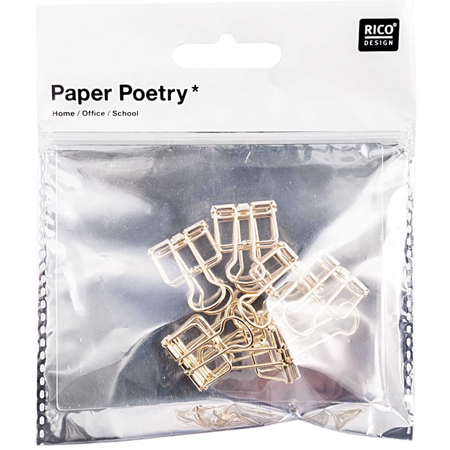 Paper Poetry Wire Clips gold 19mm 6 Stück