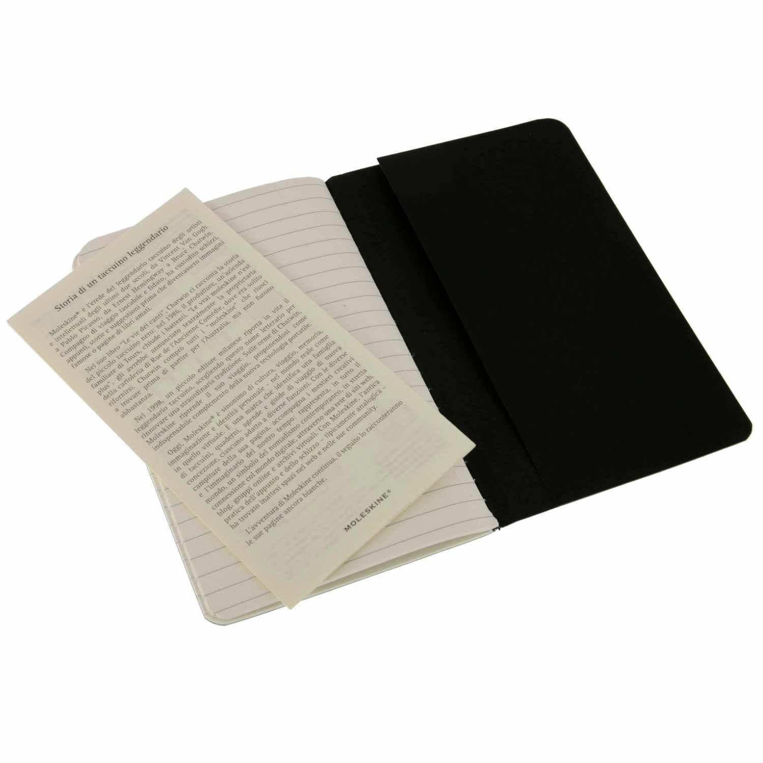 Cahier Notizbücher liniert Soft Cover schwarz 3 Stück