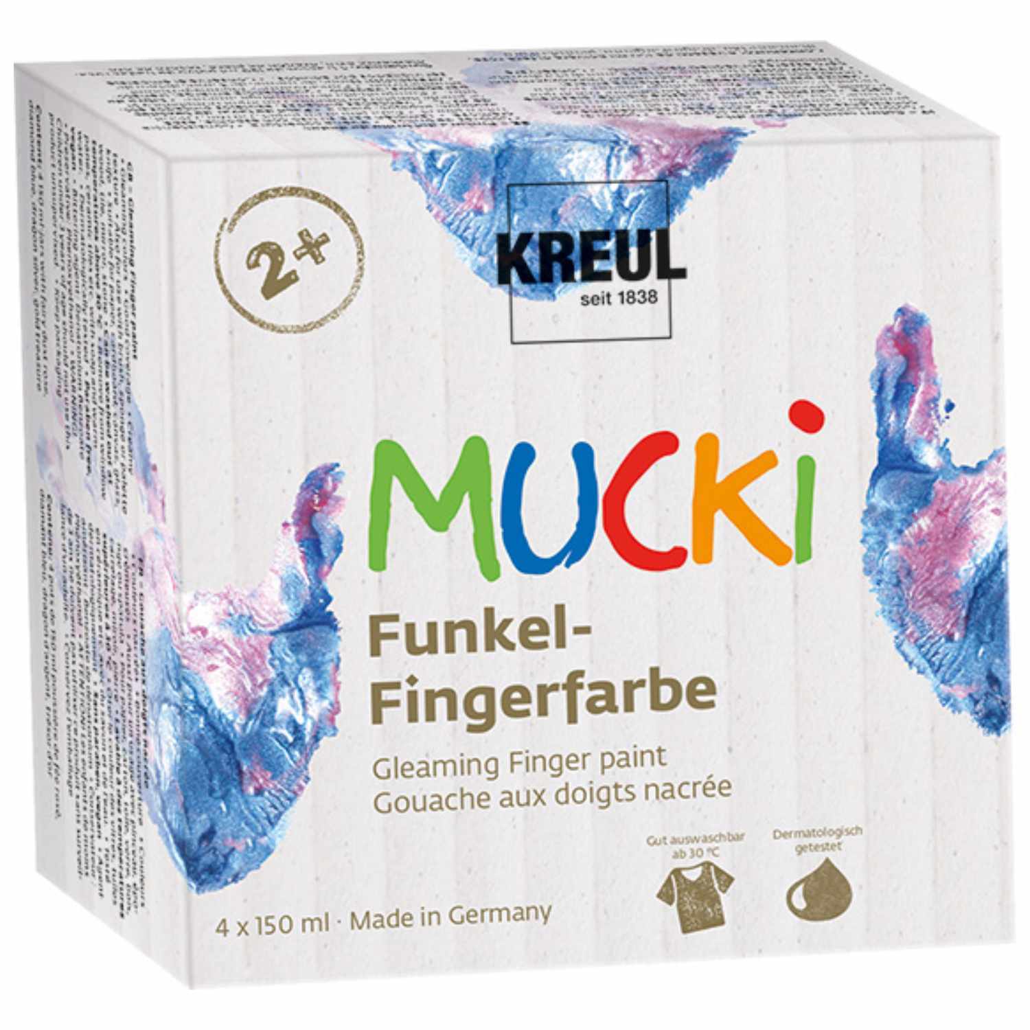 MUCKI Funkel-Fingerfarbe 4 Farben