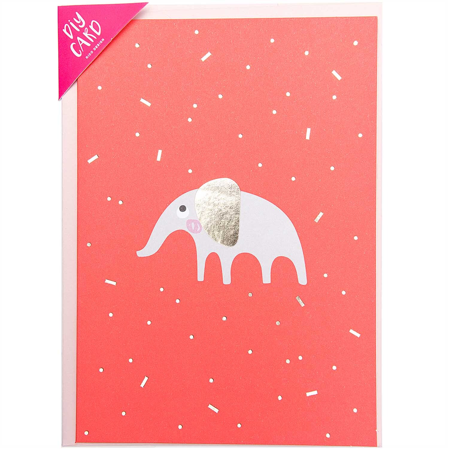 Paper Poetry Grußkartenset Hello Baby Elefant