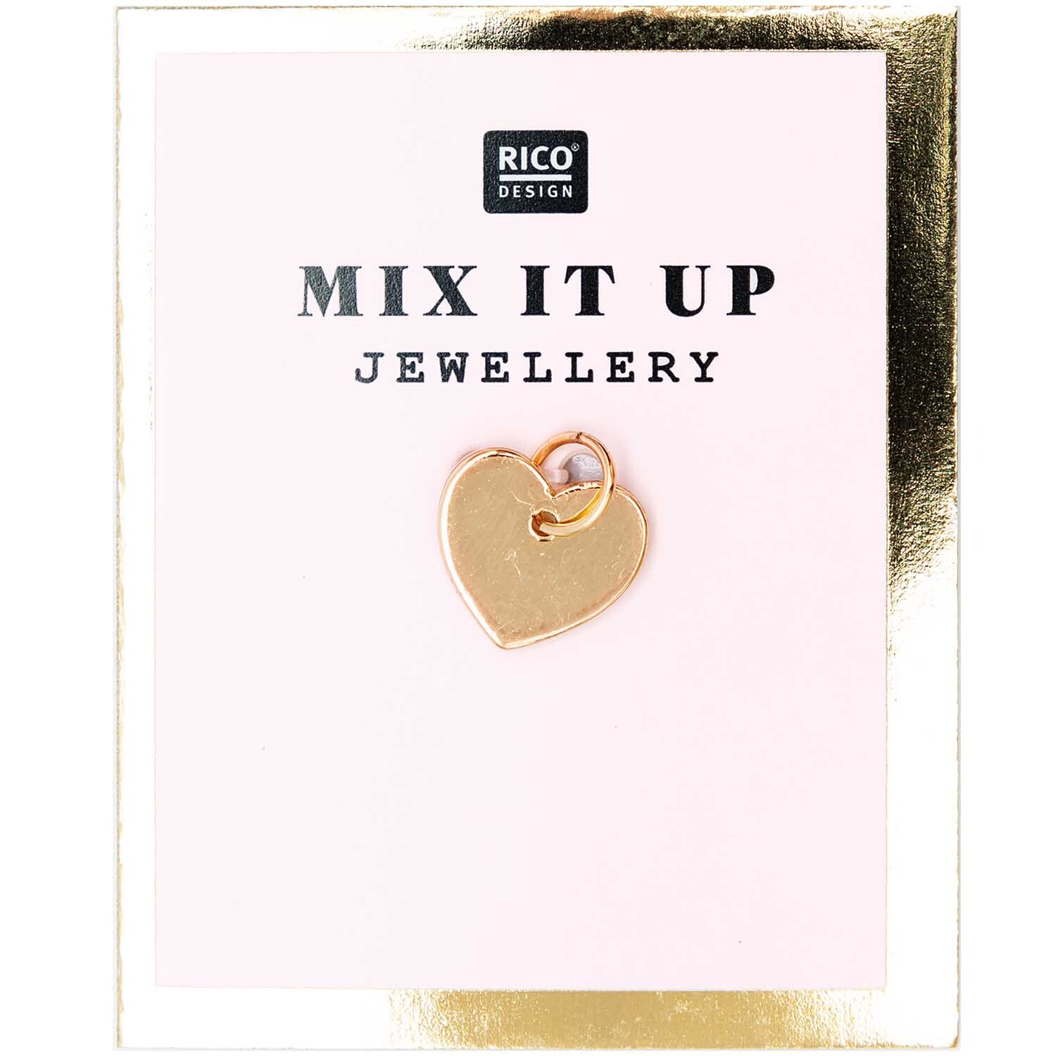 Mix it Up - Jewellery Anhänger Herz gold 10x9mm