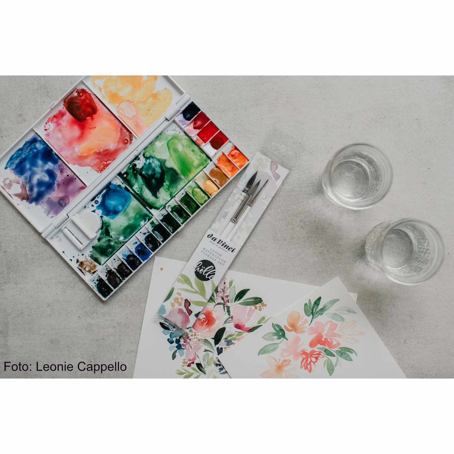 da Vinci Pinsel-Set Loose Watercolor Florals